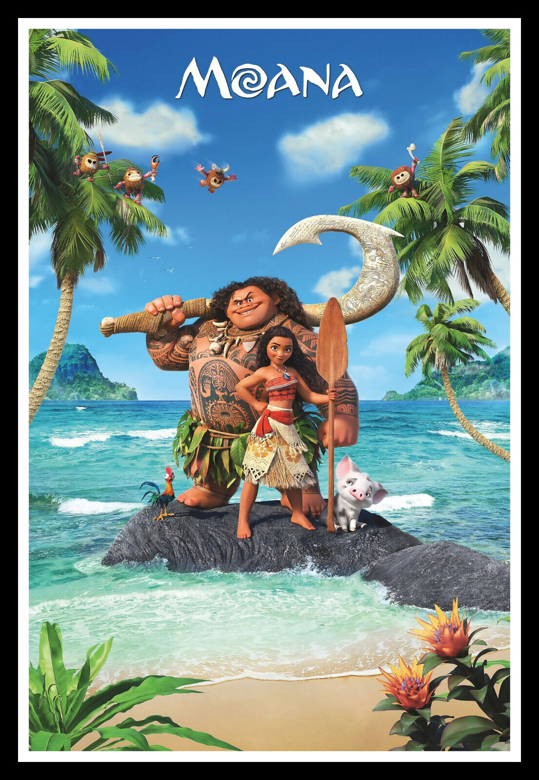 Moana On Rock Movie Poster Print
