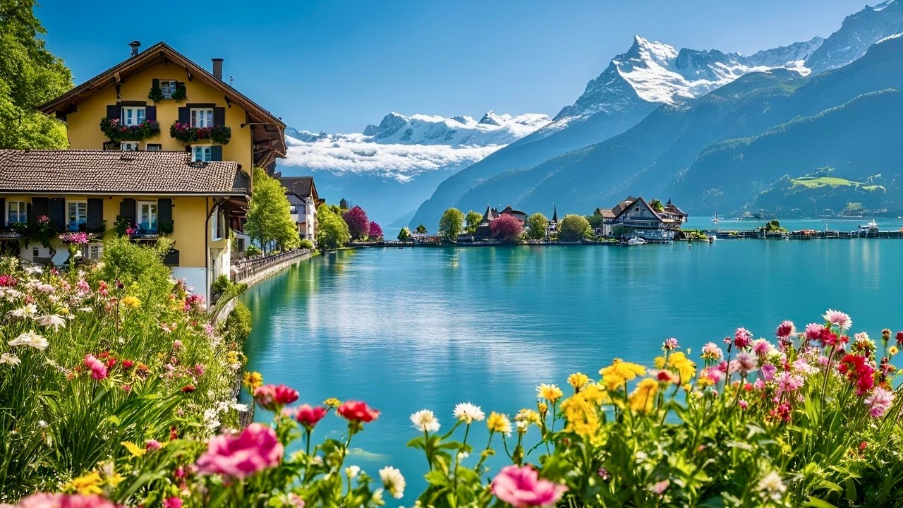 Walking In Swiss Village Brienz _ Top