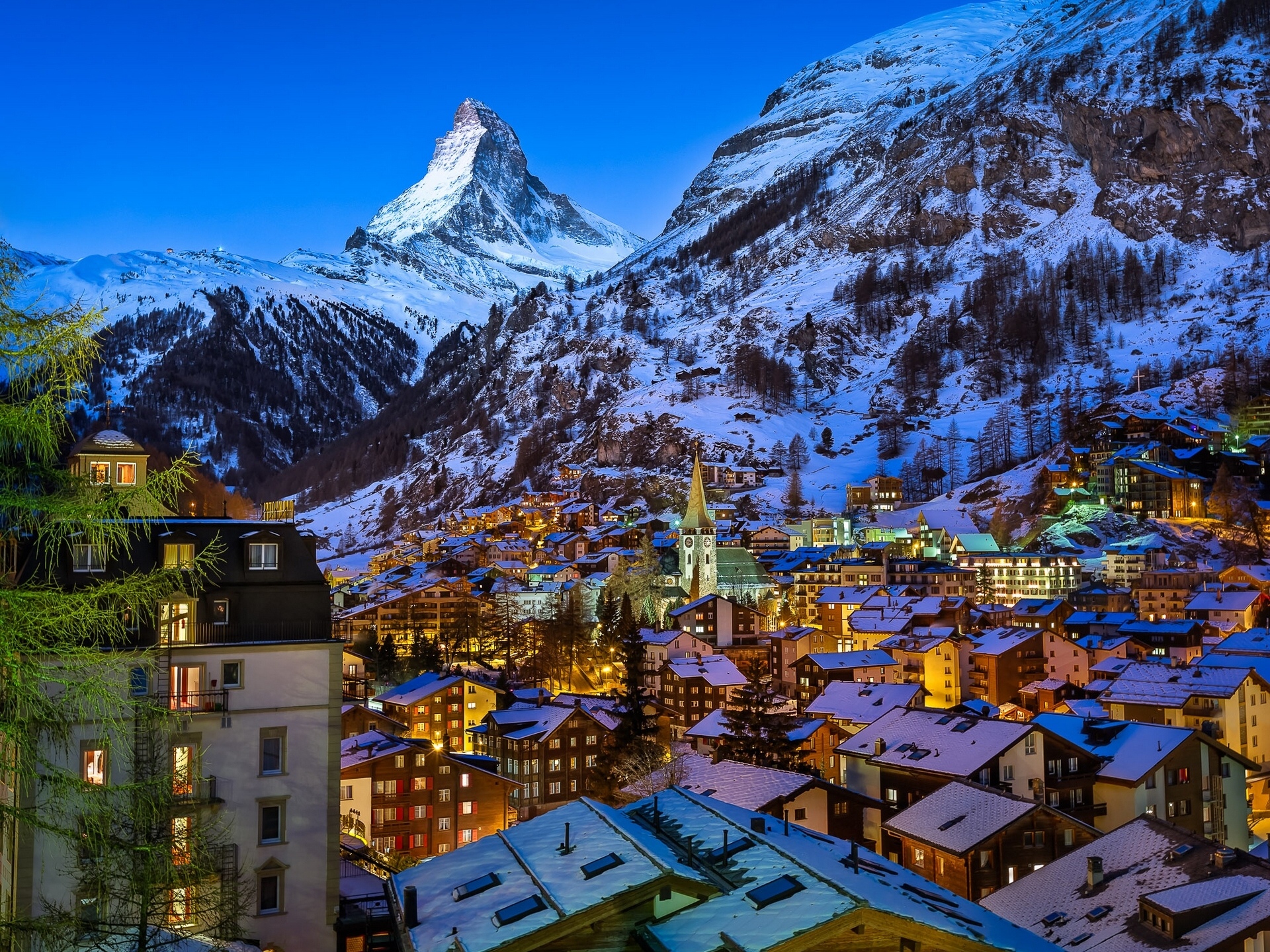 Snow Winter Alps Switzerland Matterhorn