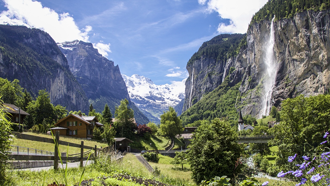 Photos Alps Switzerland Village Canton