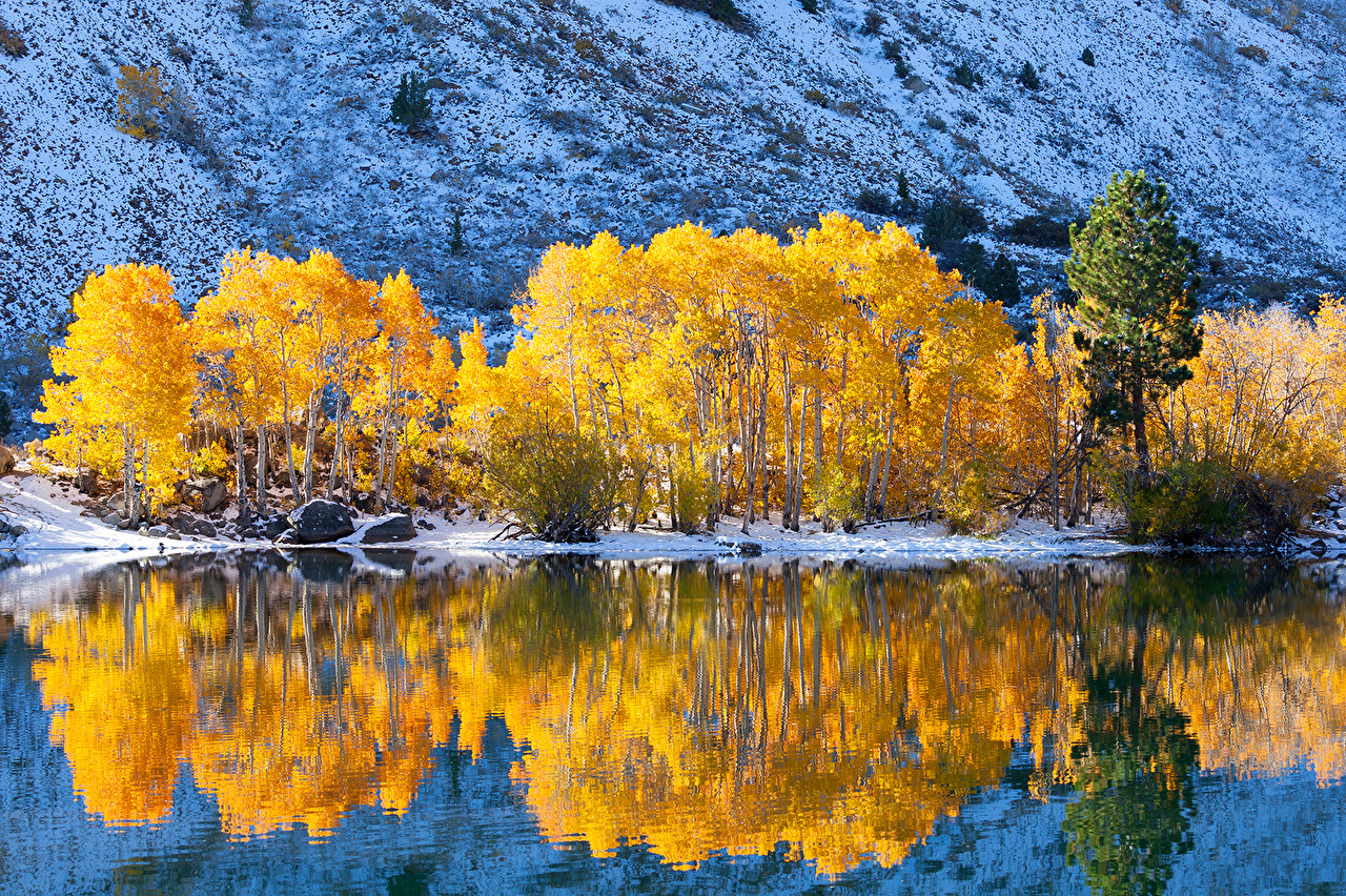 Wallpaper Nature Autumn Mountains Lake