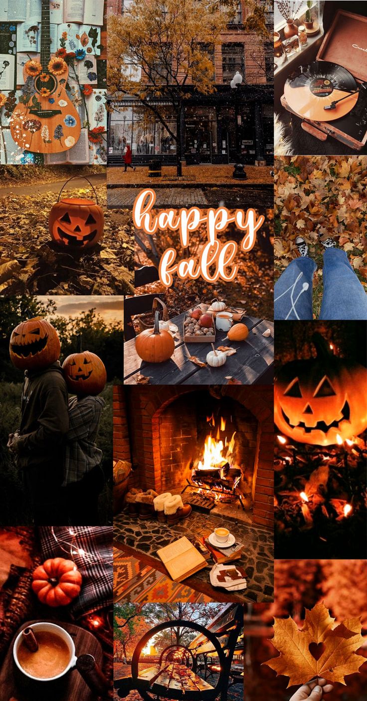 Autumn Collage Wallpaper, Happy Fall