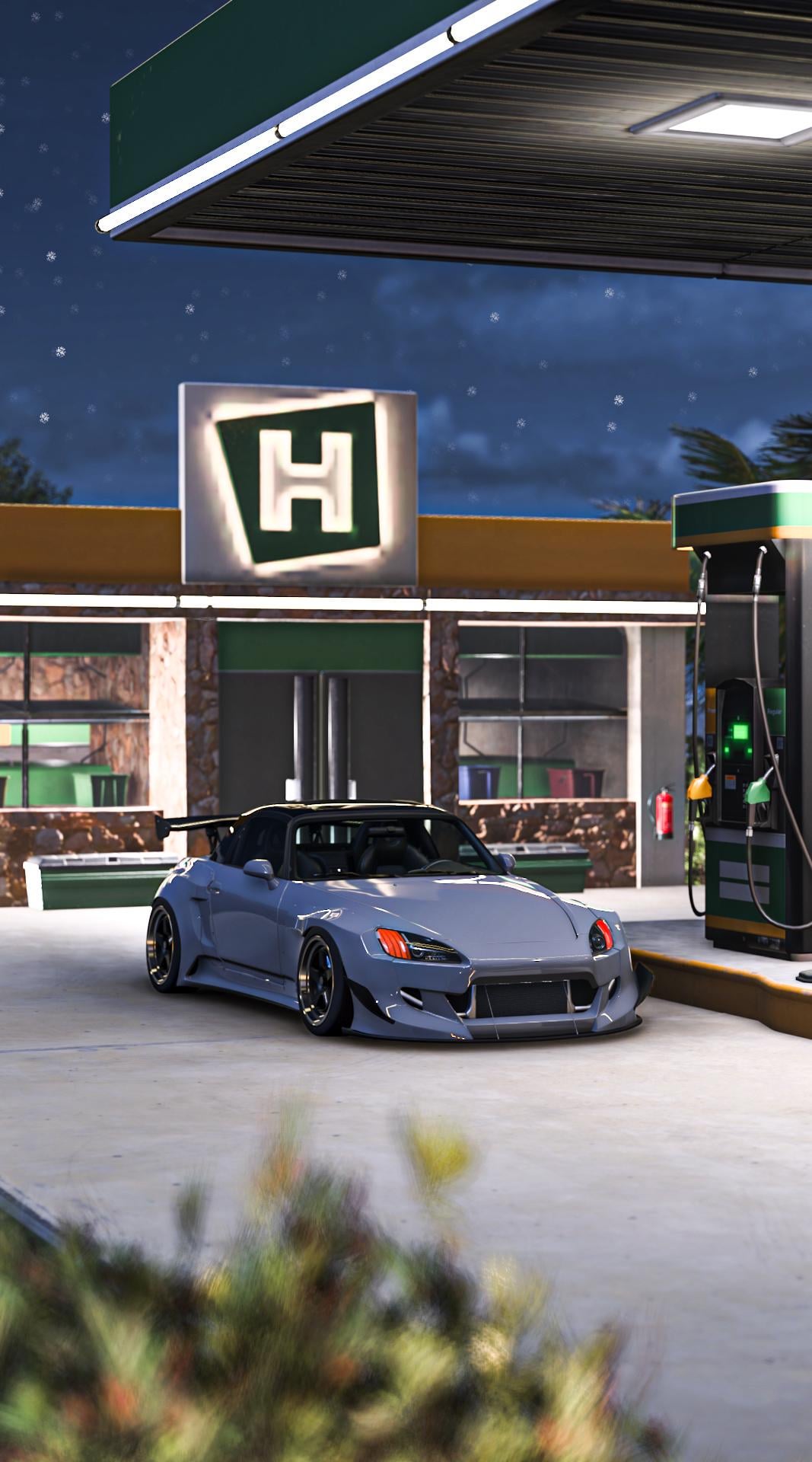 functional gas station in fh6