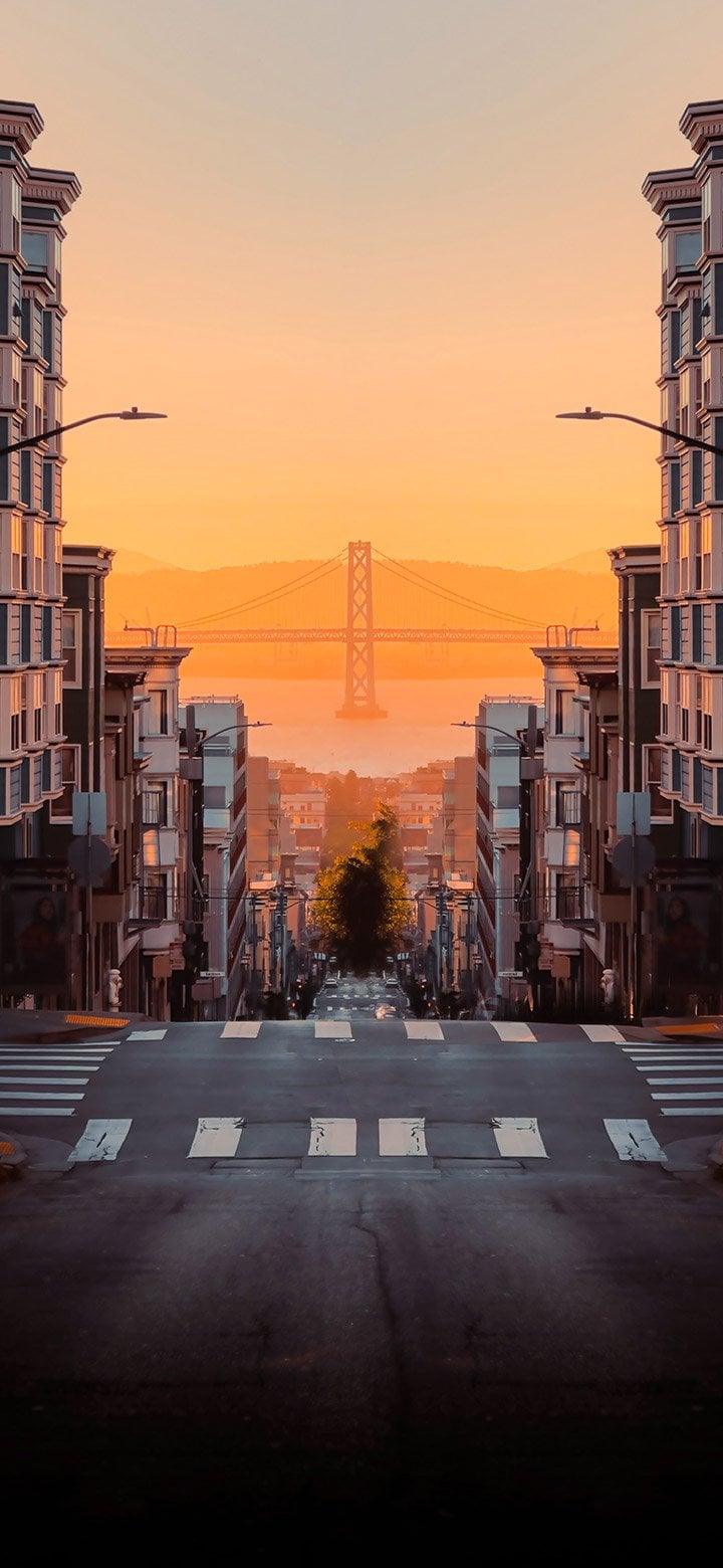 Sunset 4K phone wallpaper 2610x5655