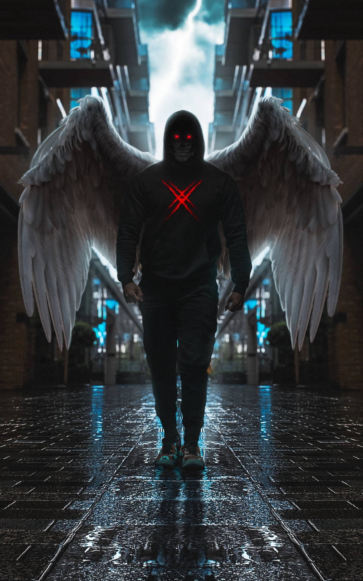 Angel Of Devil For iPhone Wallpaper