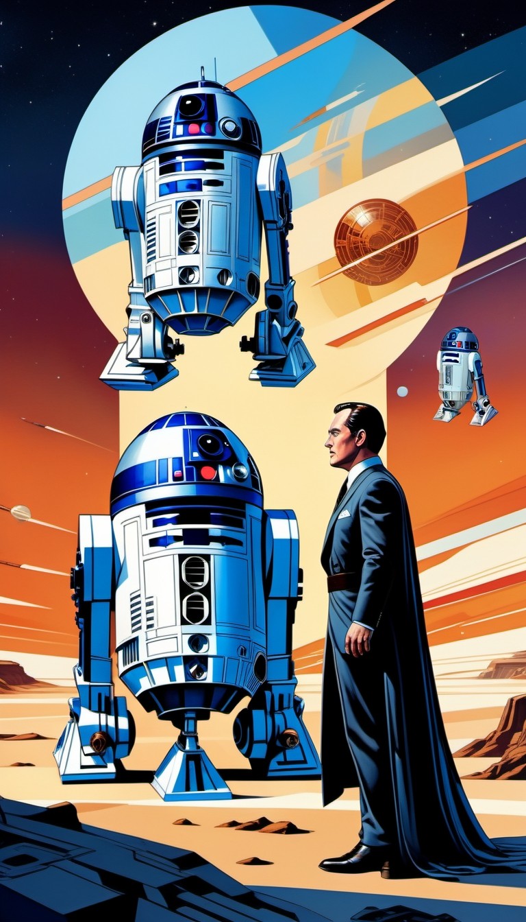 Sci Fi Crossover: Data & R2D2. Stable