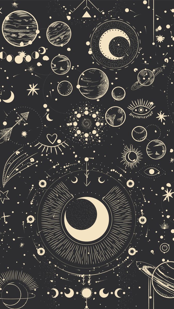 Dark astral graphic iPhone wallpaper