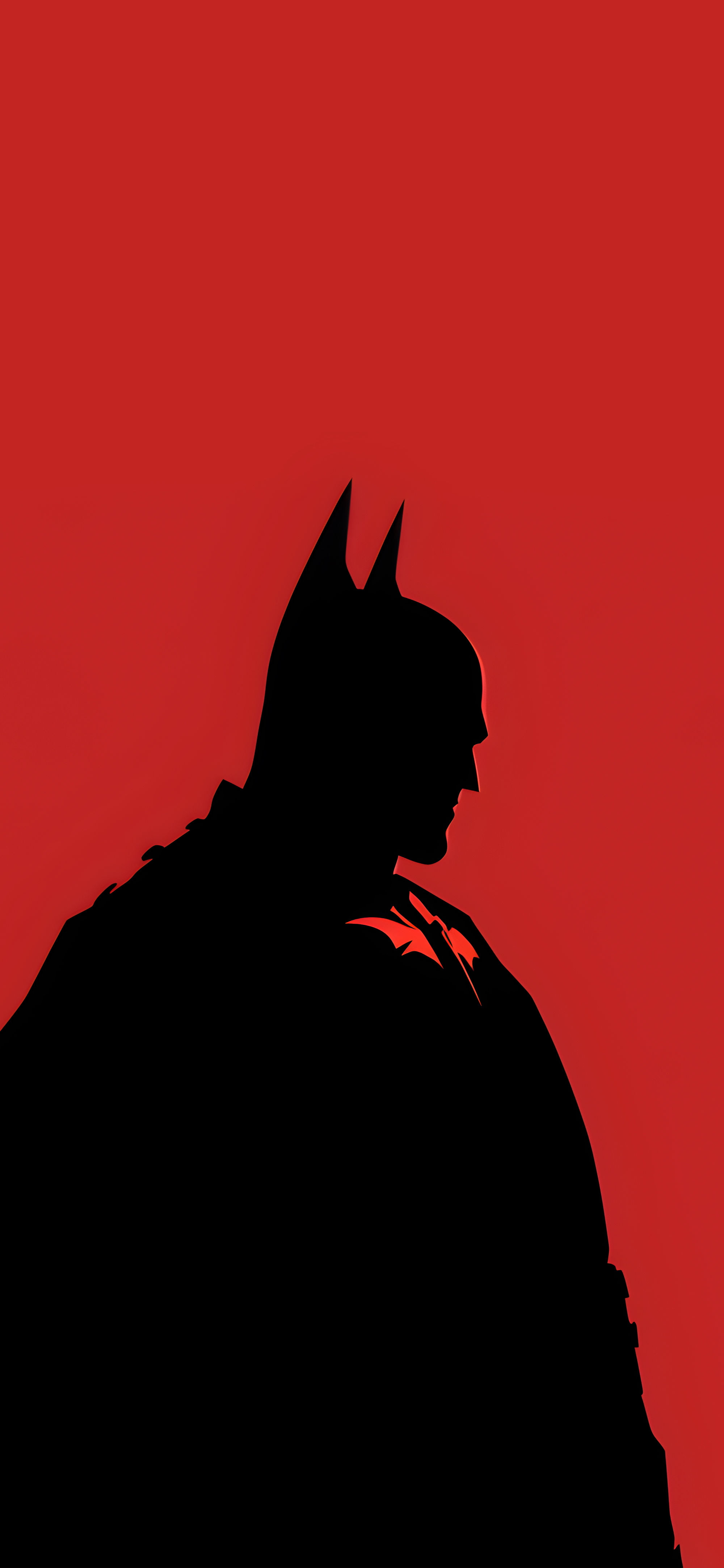 Batman Black & Red Minimalist Wallpaper