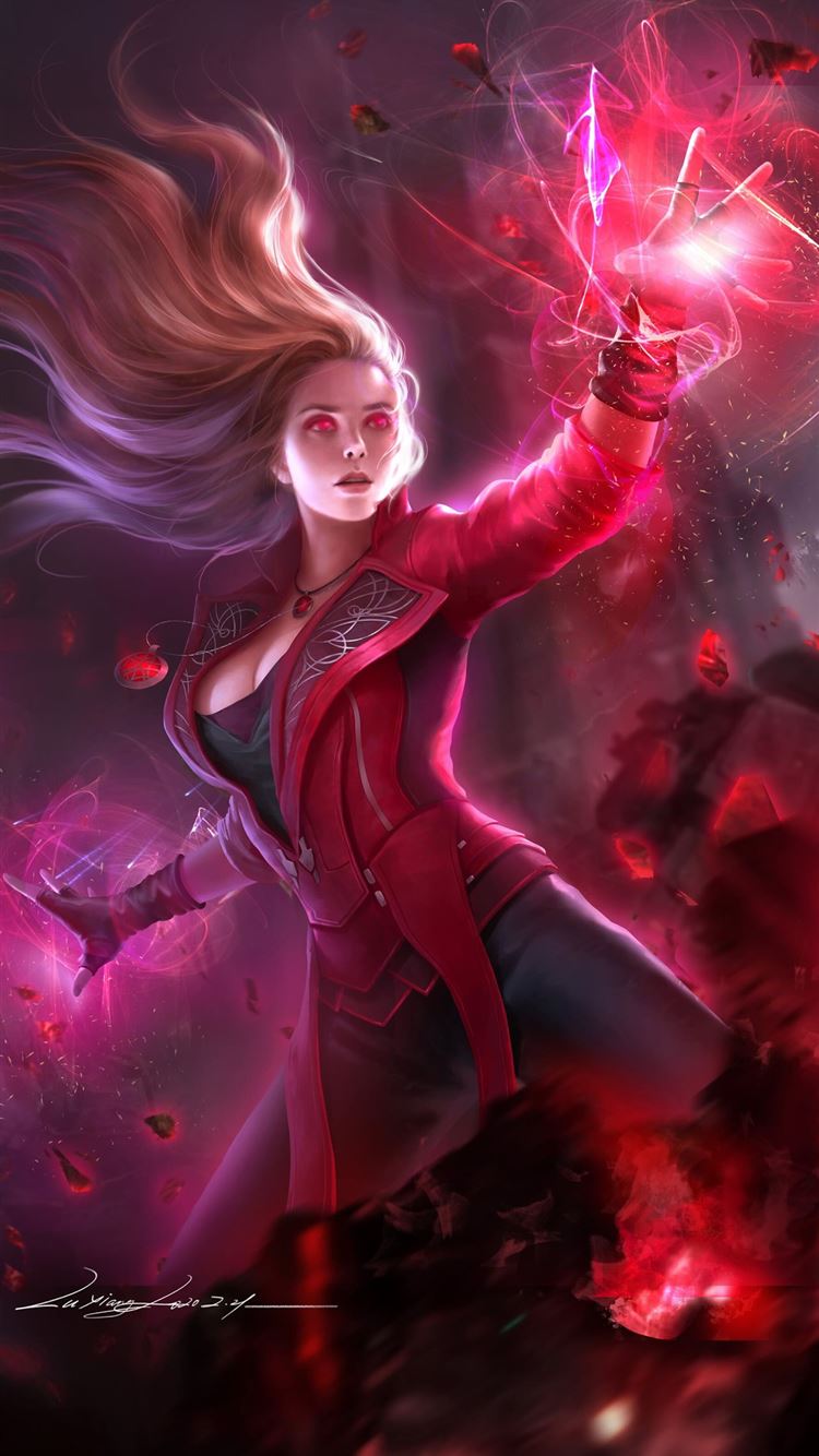 red eyes glowing eyes Scarlet Witch