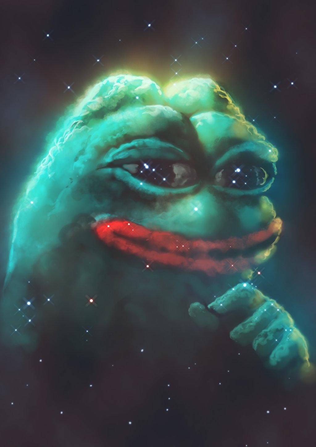Download Cosmic Pepe The Frog Wallpaper