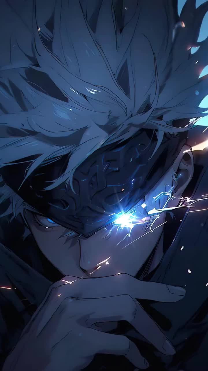 Satoru Blue Glowing Eye Mobile Live