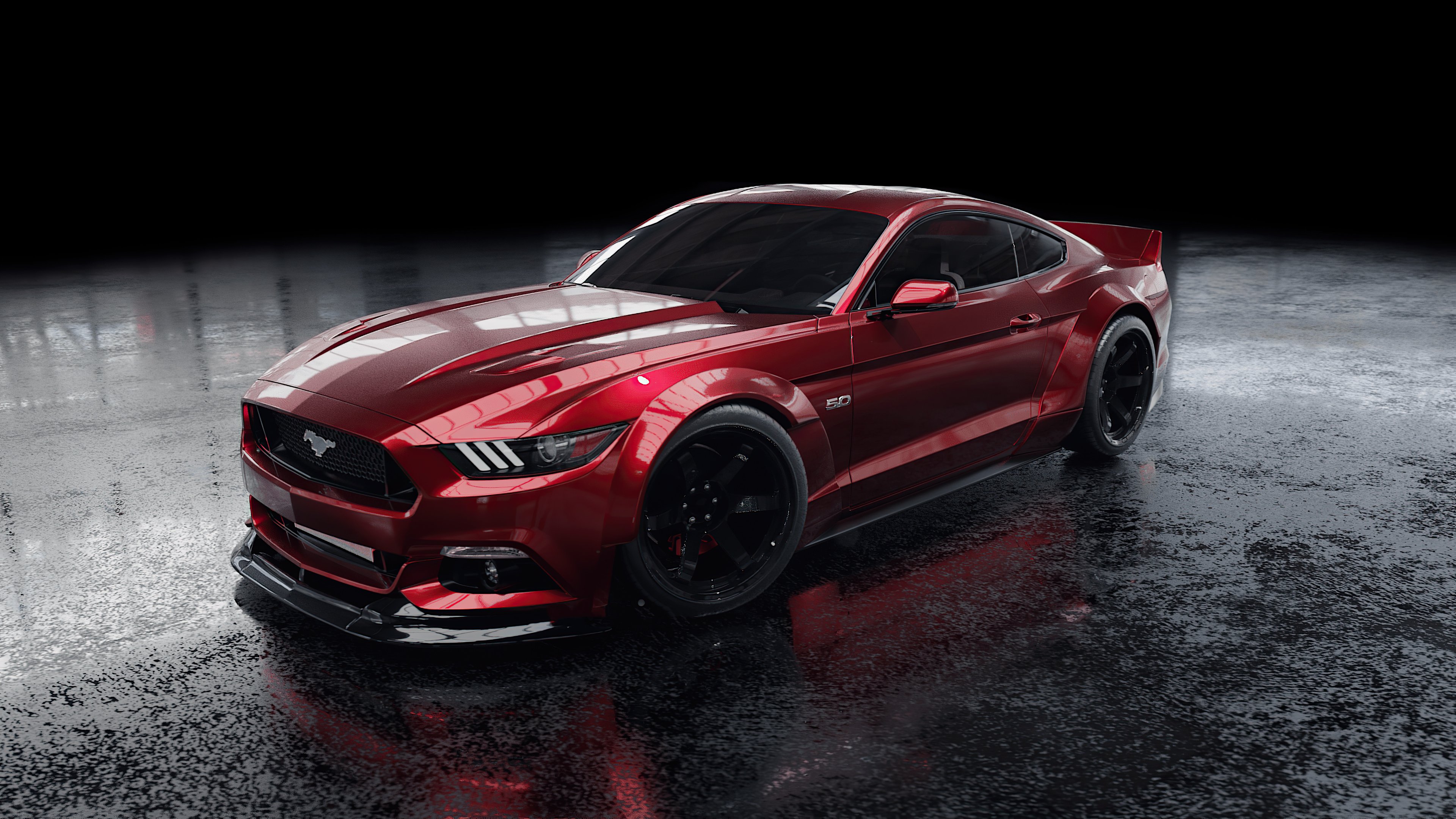 Red Ford Mustang Wallpaper 4k HD