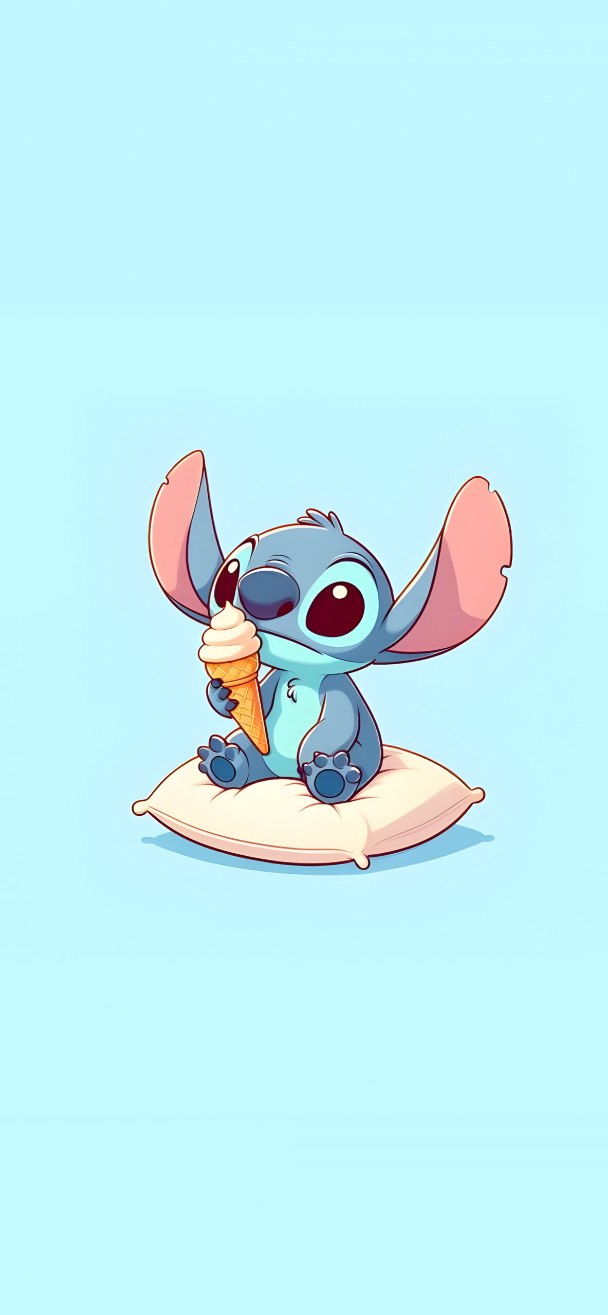 Stitch Eating Ice Cream Wallpaper