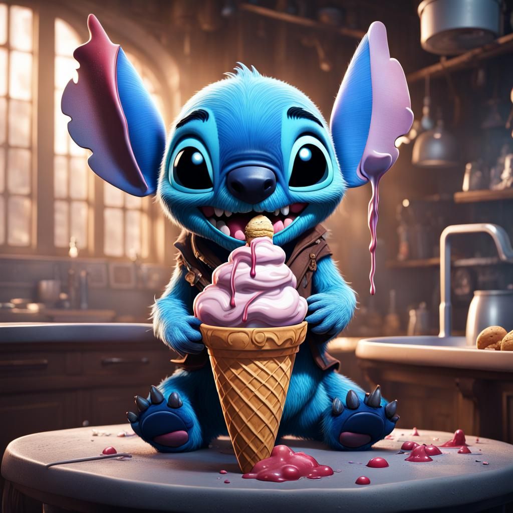 cute stitch ice cream wallpaper