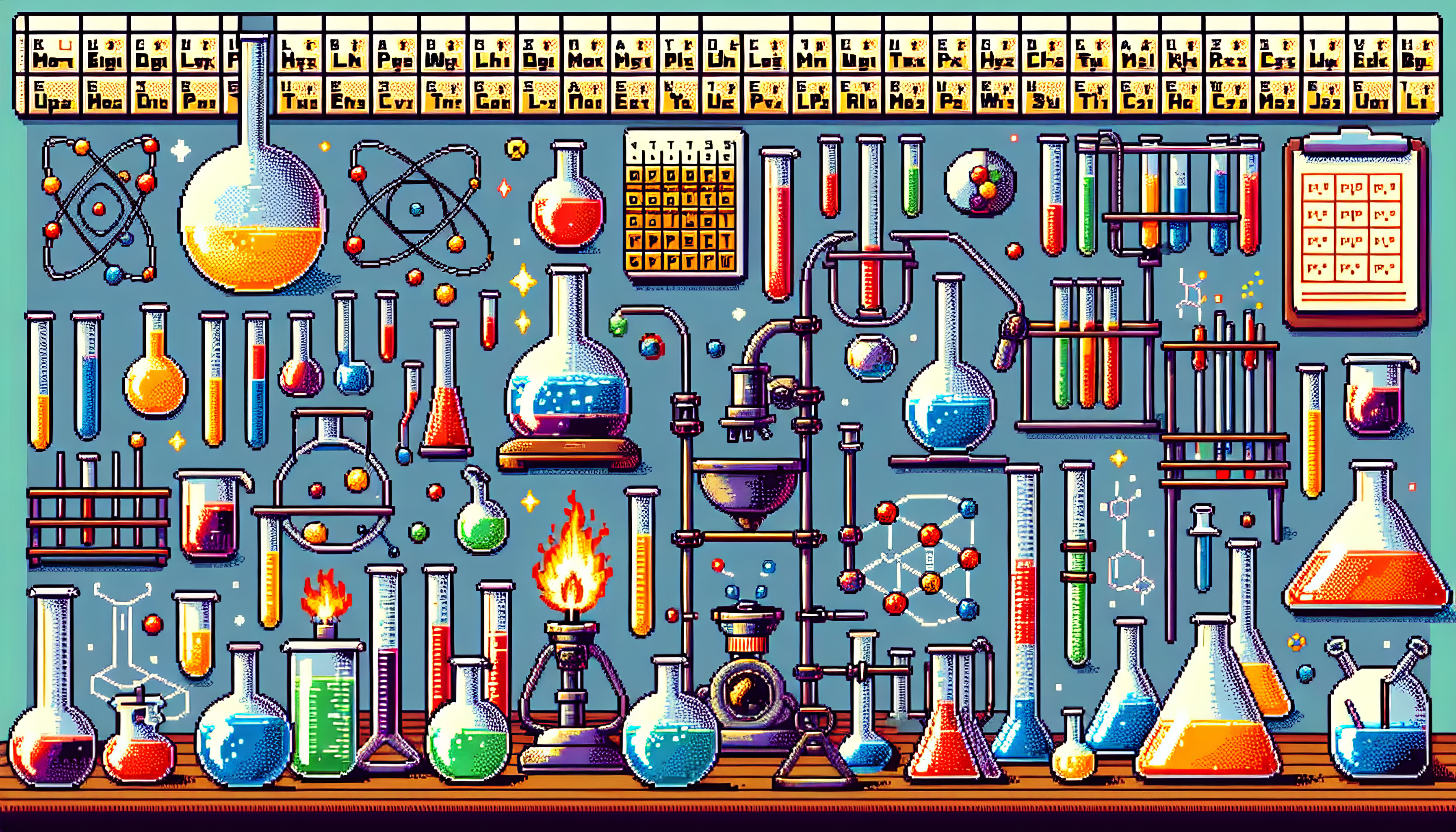 Vibrant Chemistry Lab Illustration HD