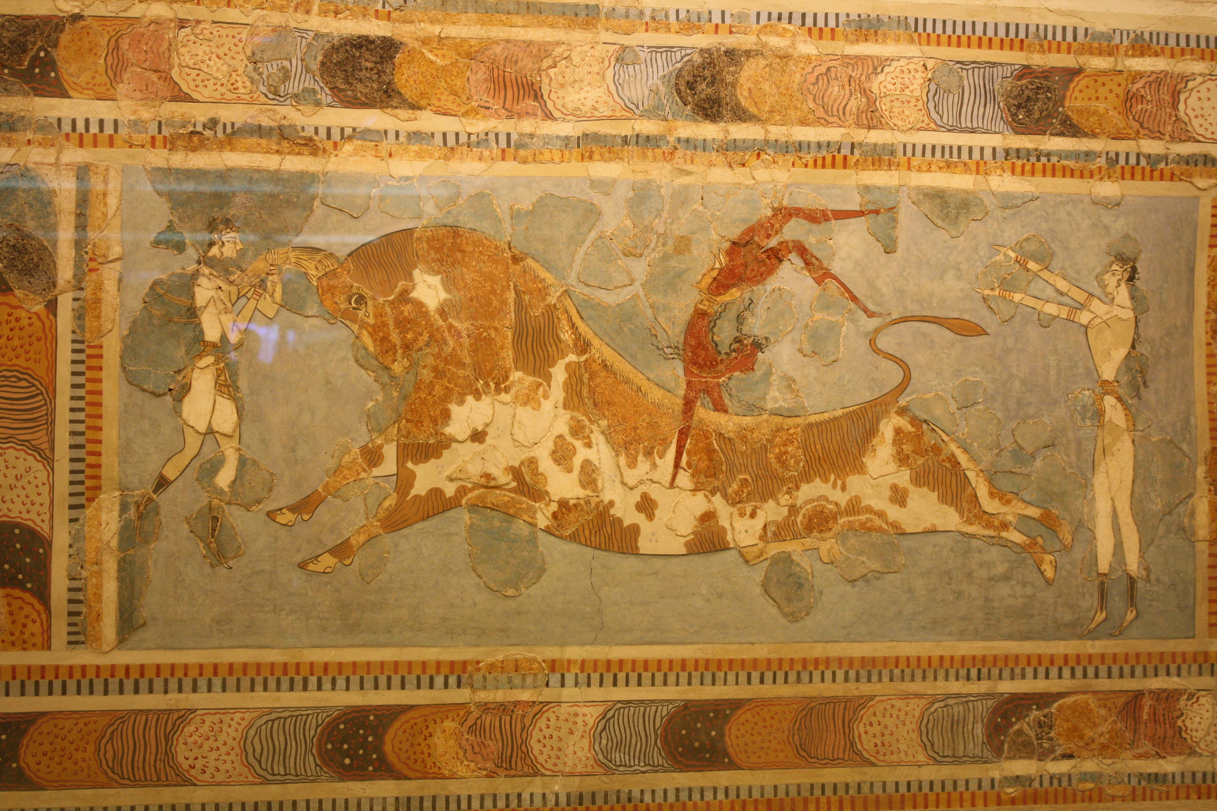 Minoan Bull Leaping Illustration