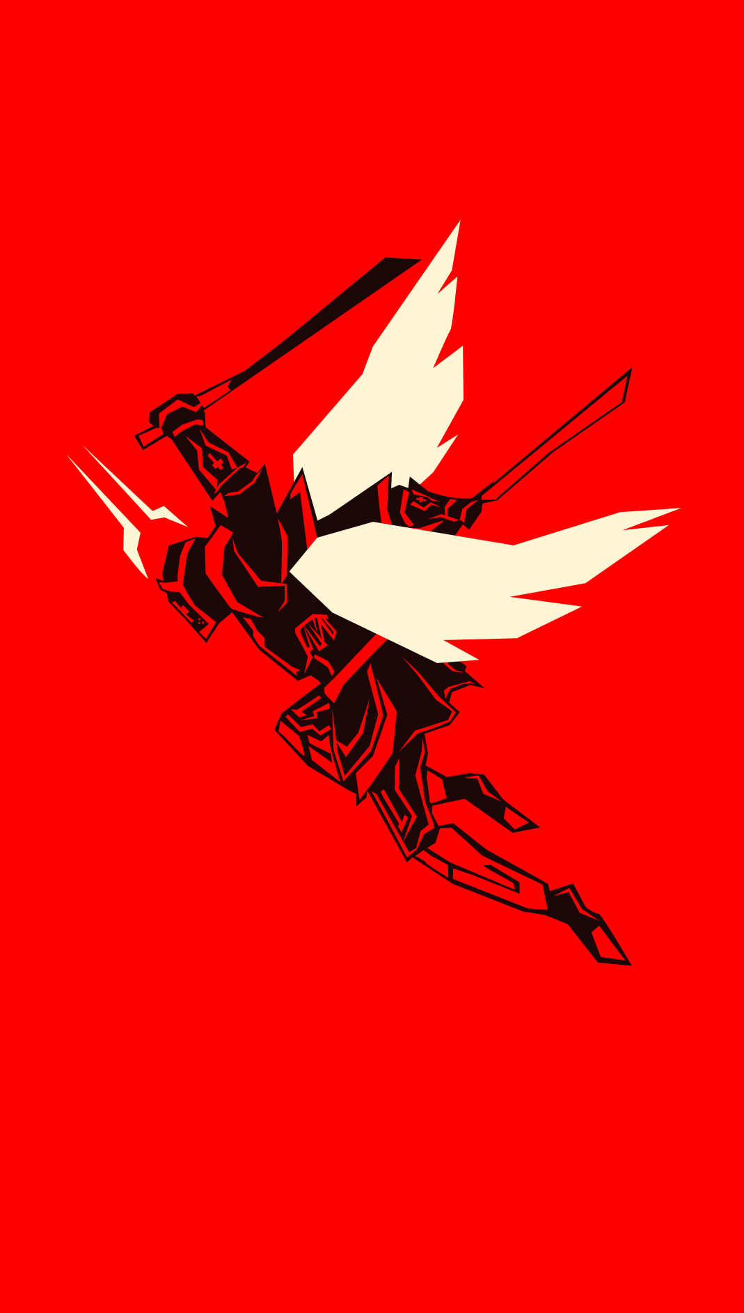 casual gabriel fanart with flashy red