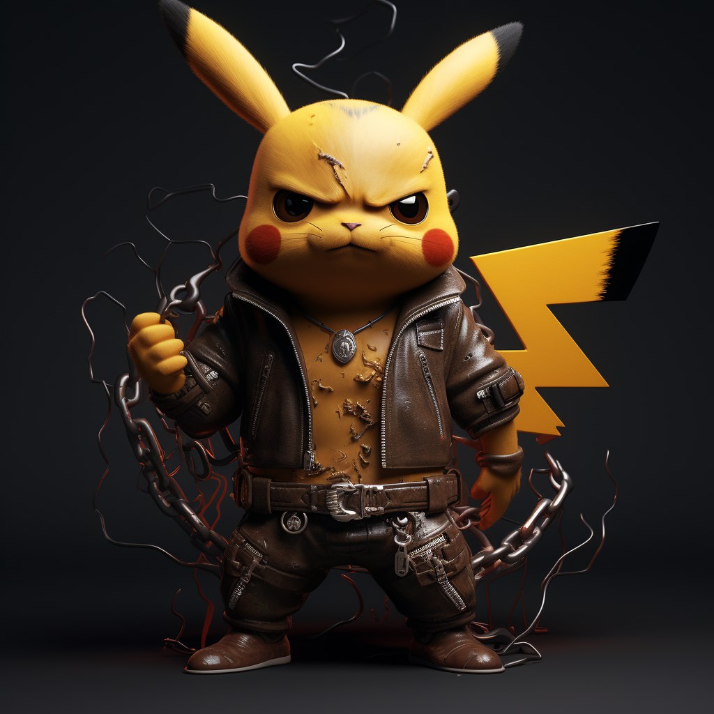 Gangster Pikachu ai art Ai's