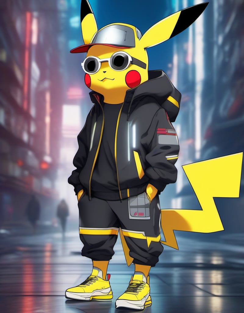 pikachu dressed in futuristic. image