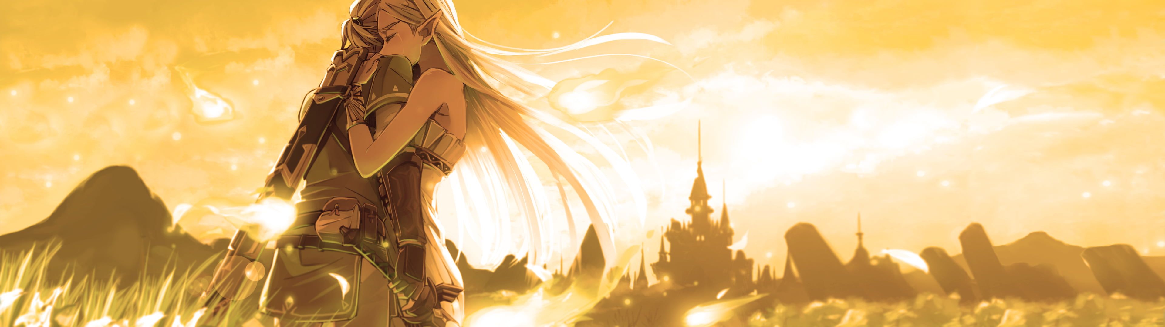 HD wallpaper: Link and Zelda wallpaper