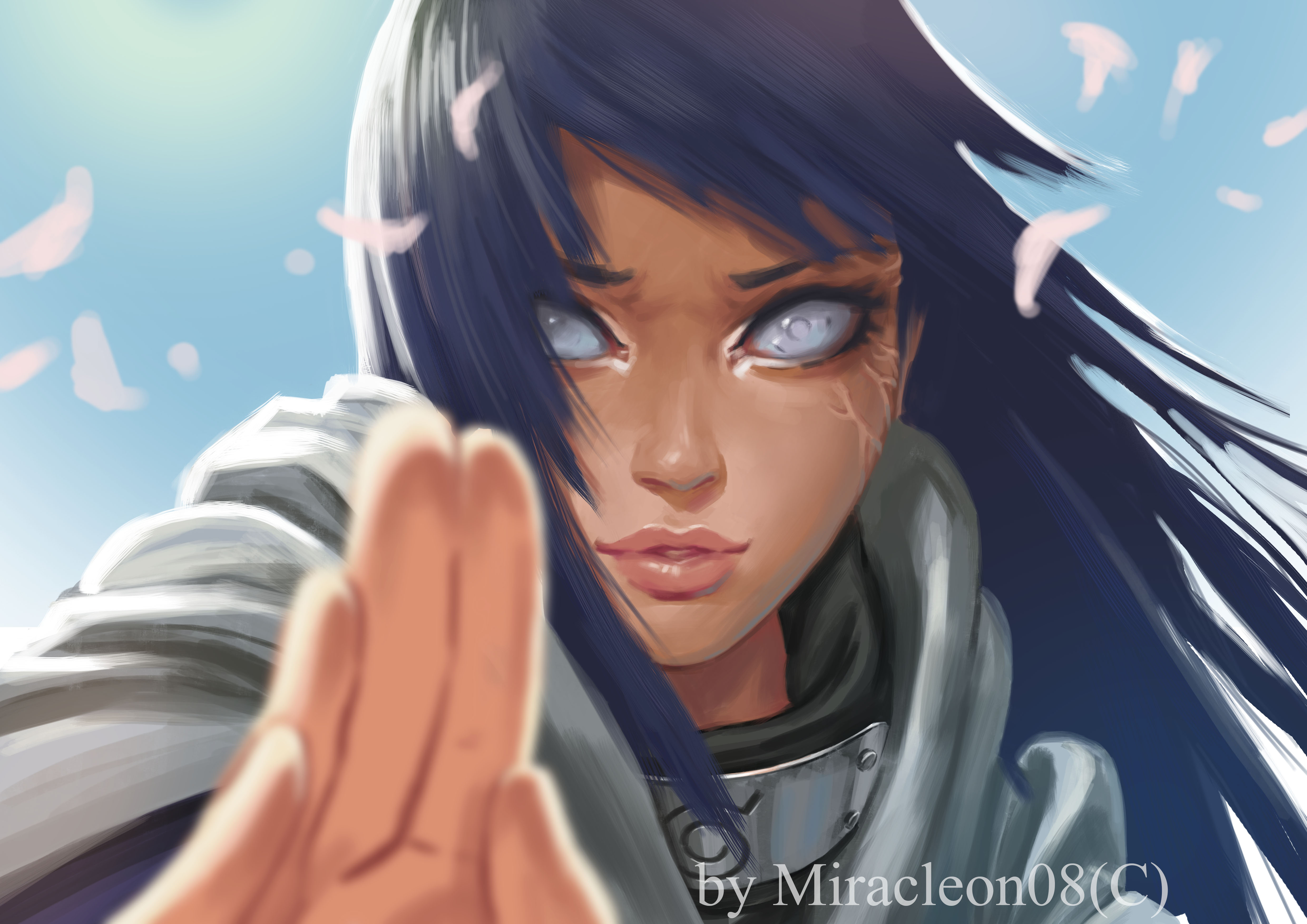 Hinata Hyuga 4K Ultra HD Wallpaper. Naruto Byakugan Power Unleashed