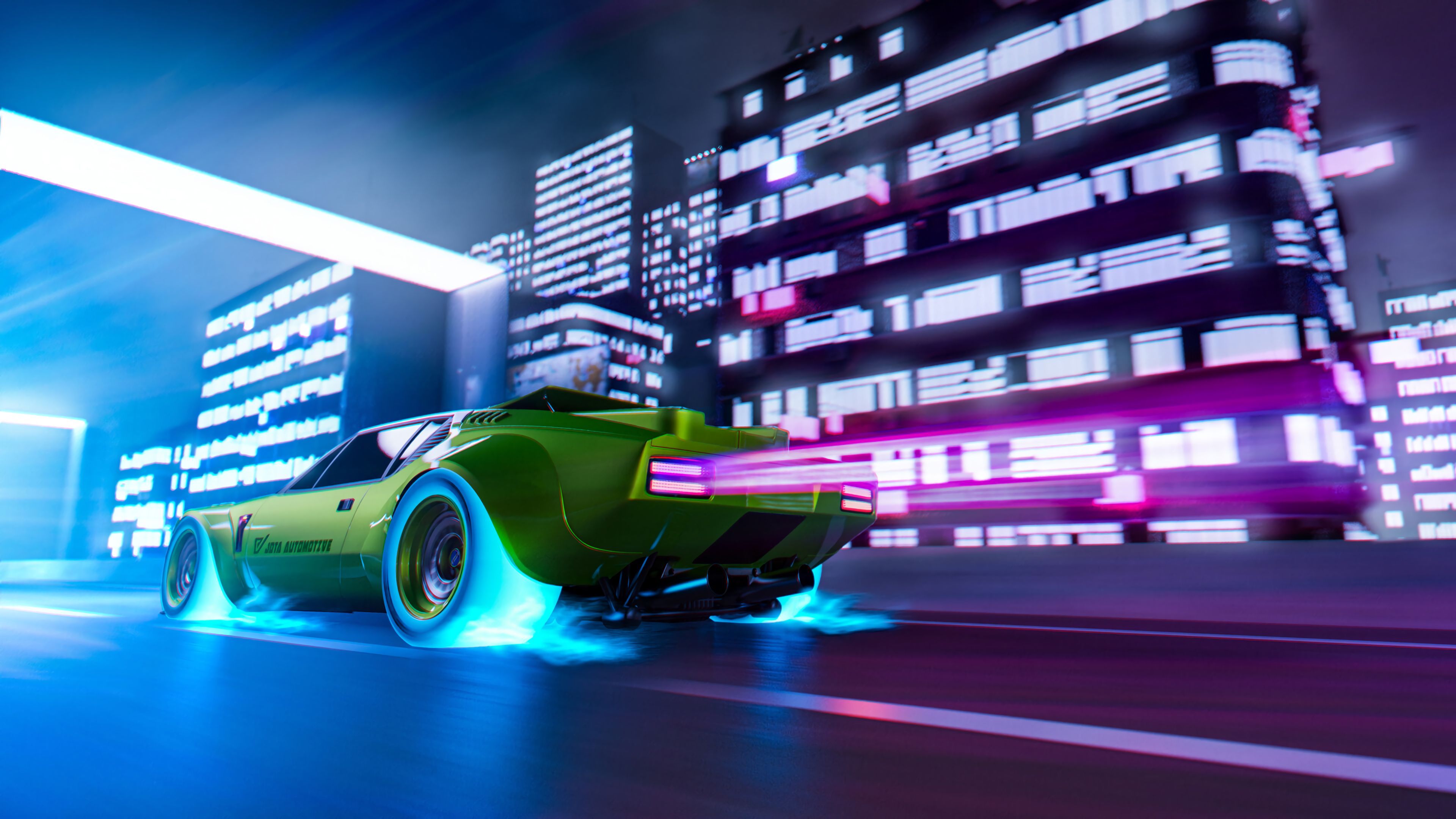 Wallpaper: Cyberpunk Car 4K