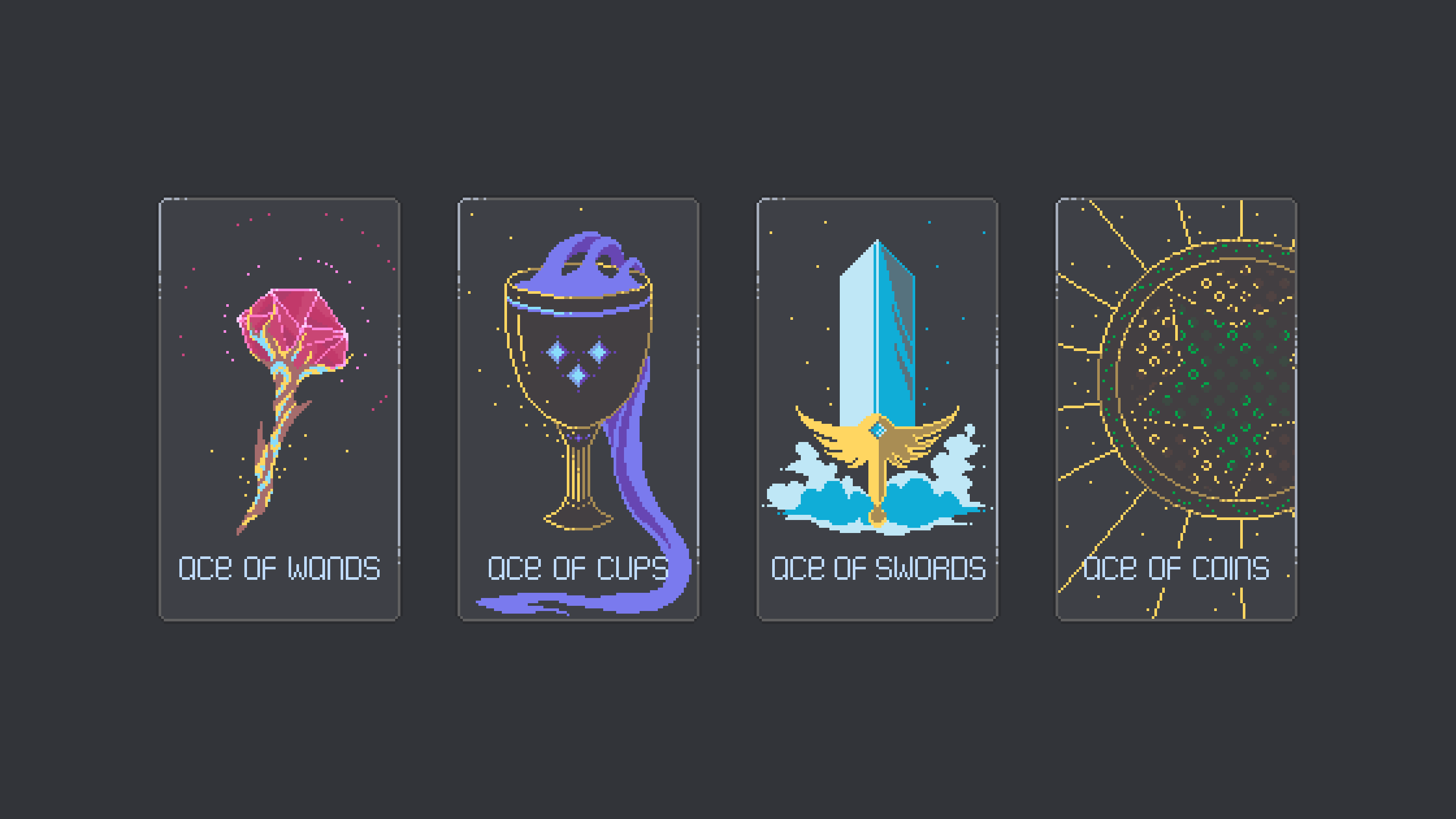 Tarot Cards Artistic Pixel Art HD Wallpaper