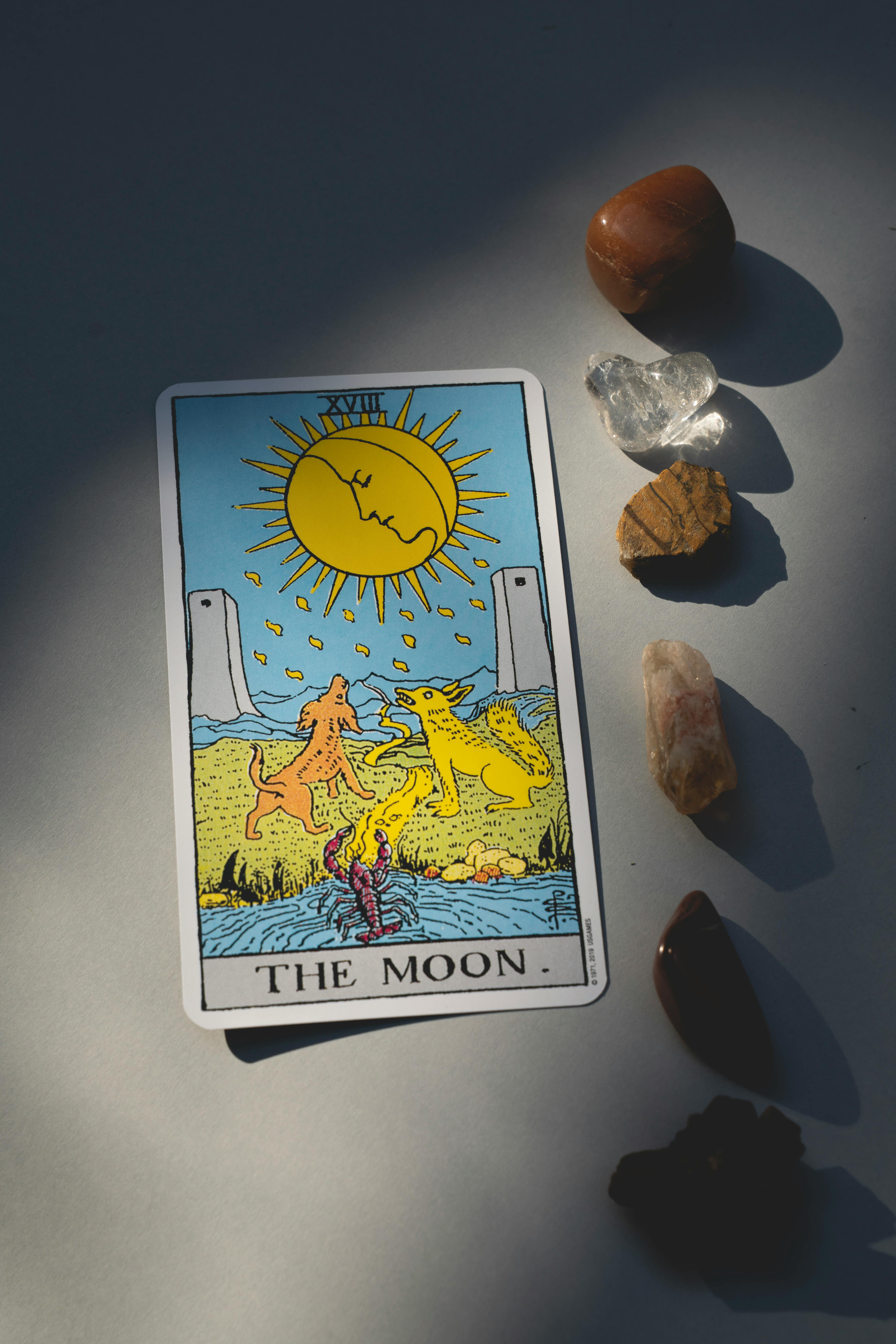 Tarot Card and Healing Crystals