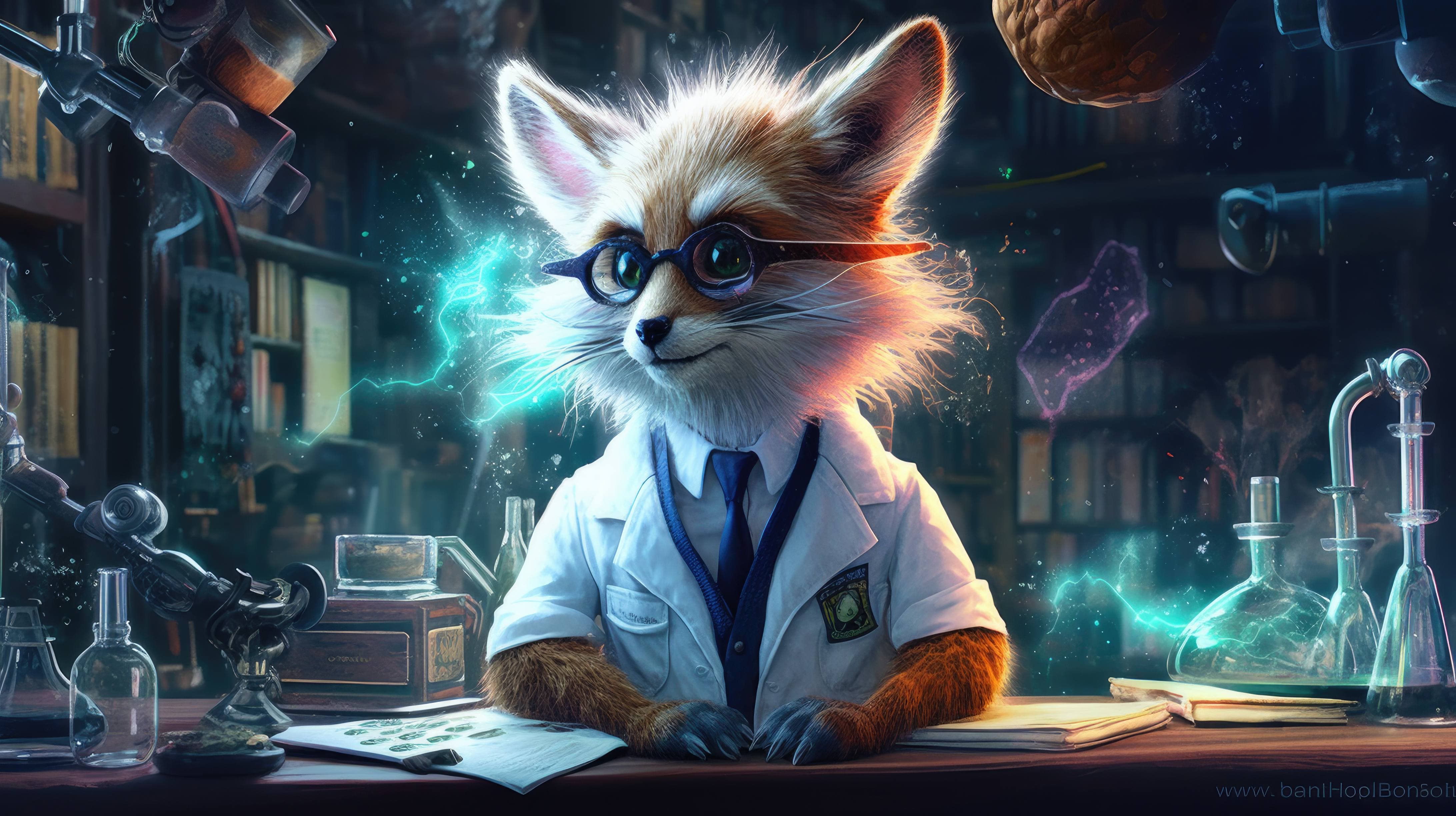 A 4K ultra HD wallpaper of a fox