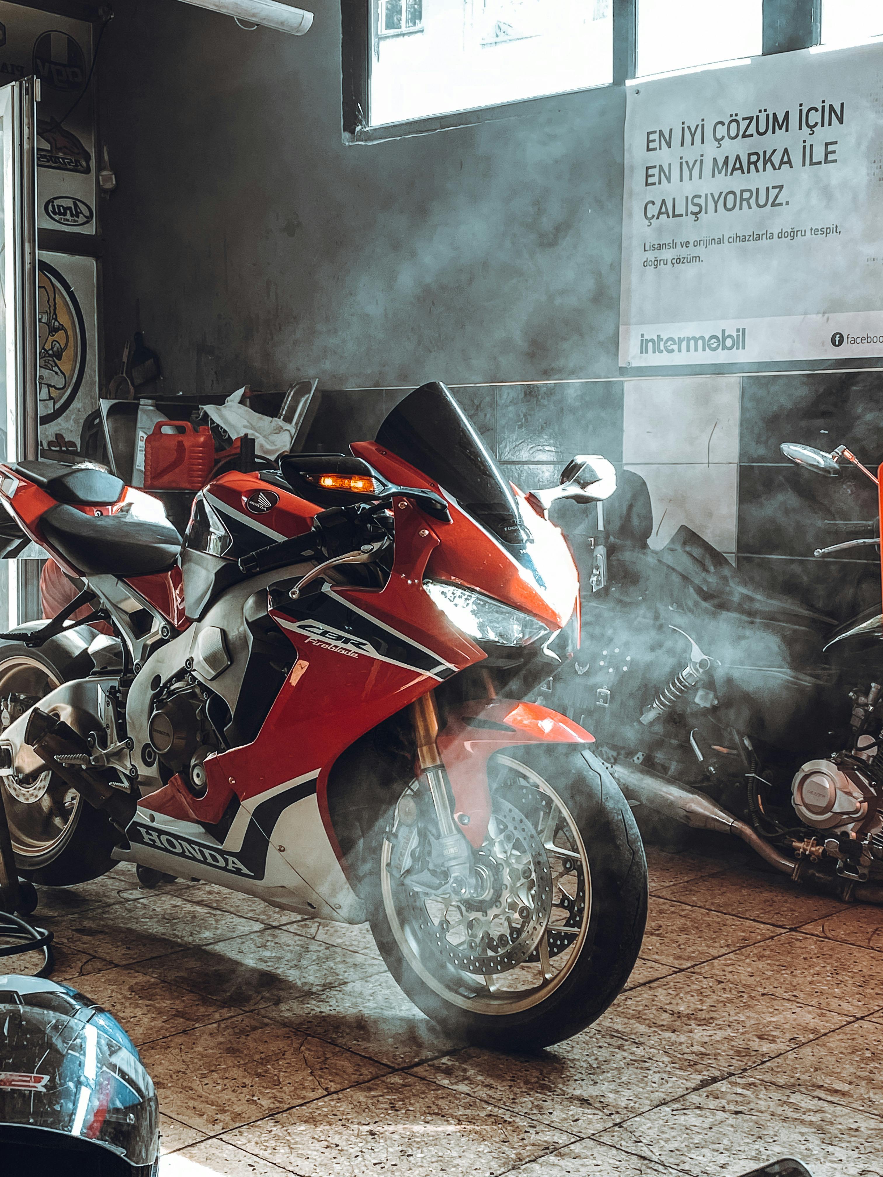 Red Honda Motorcycle · Free