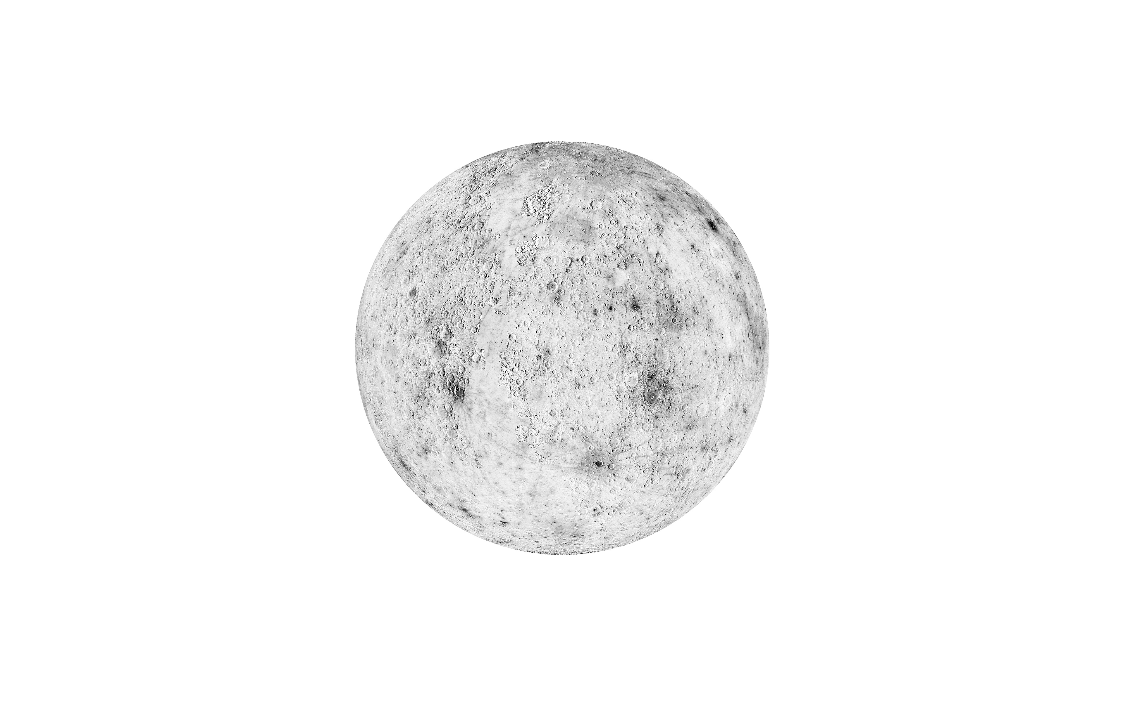Moon White Minimal Art Space Planet