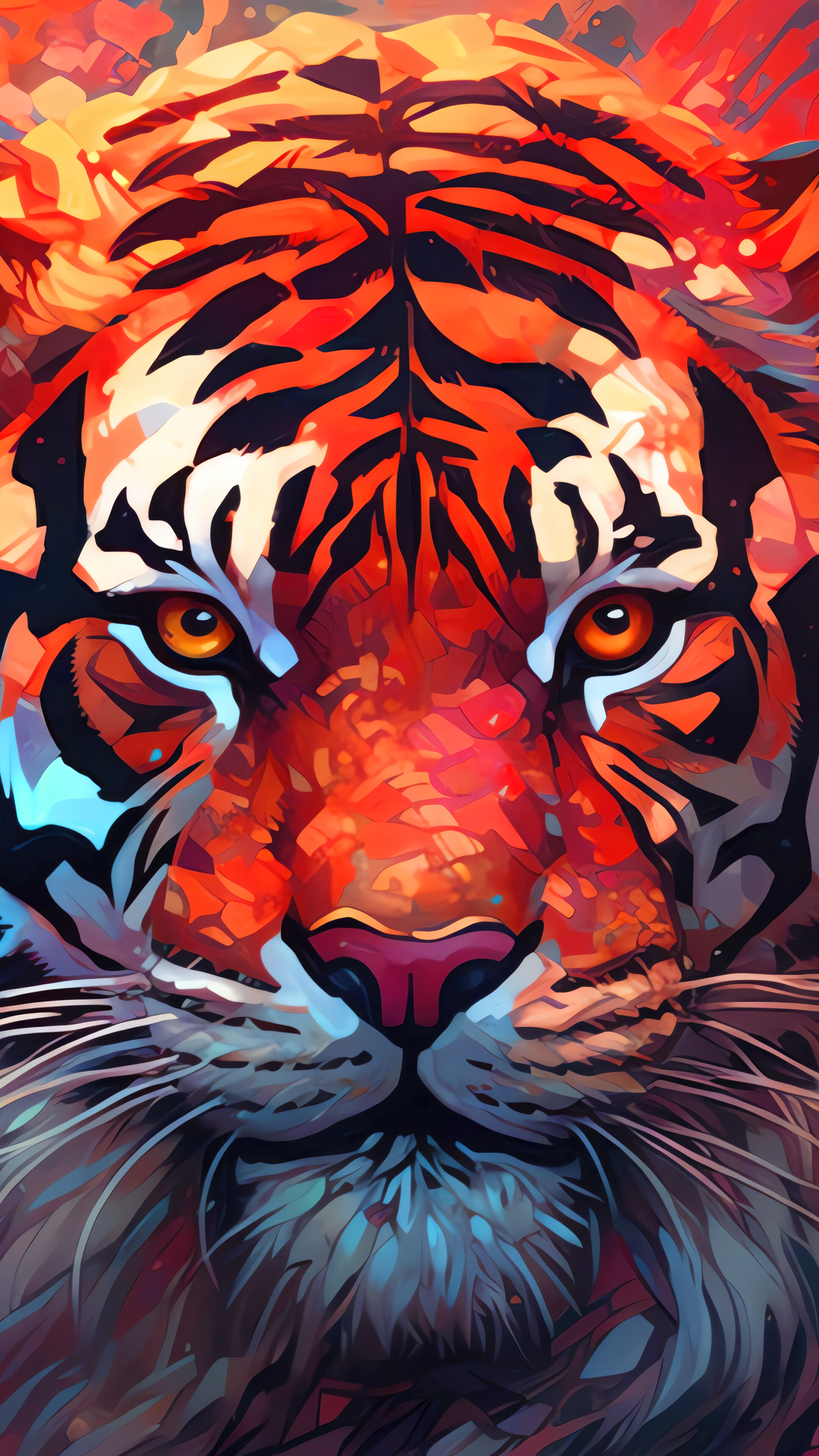Tiger Art 4K Wallpaper iPhone HD Phone