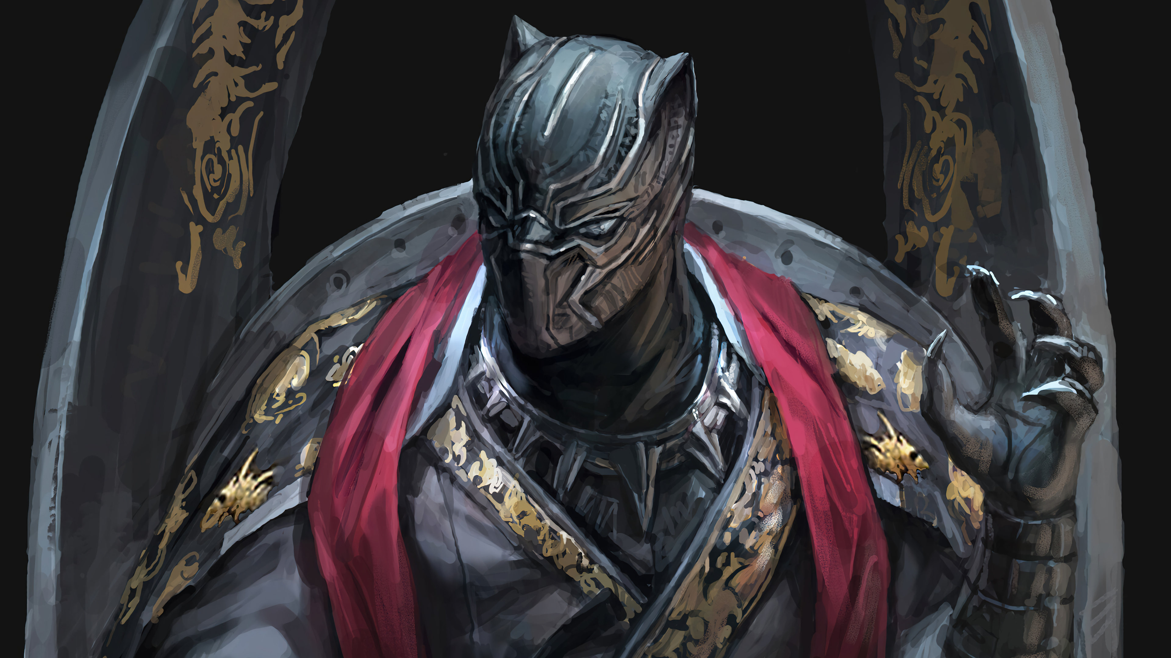 Black Panther Comics Art 4K Wallpaper