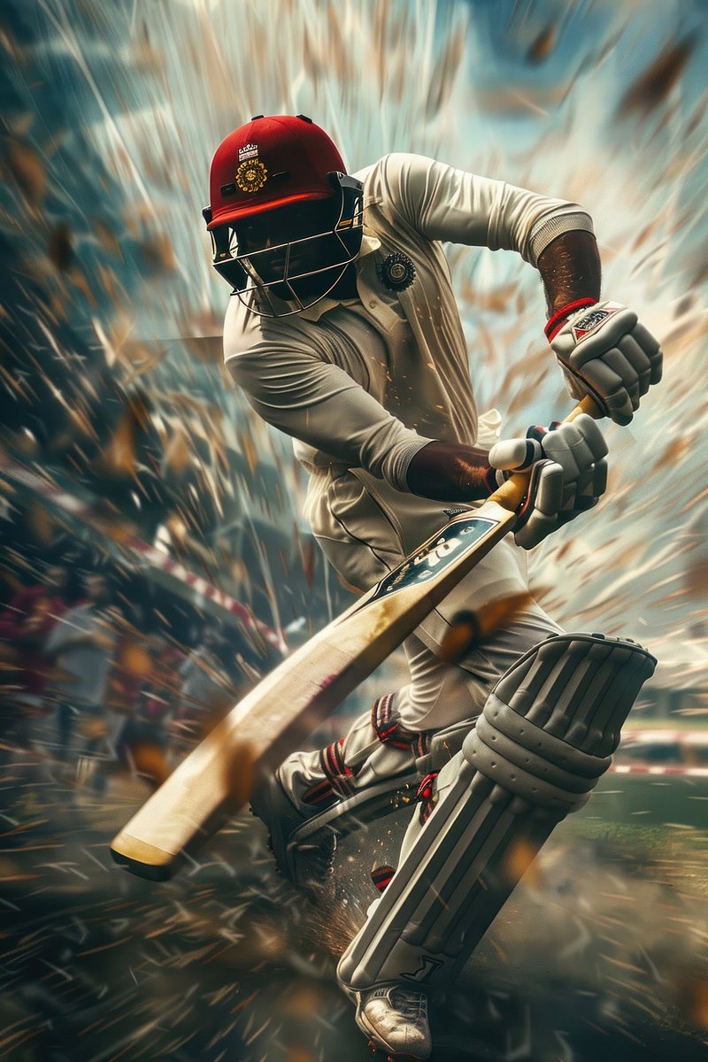 Cricket Player Image. Free Photo