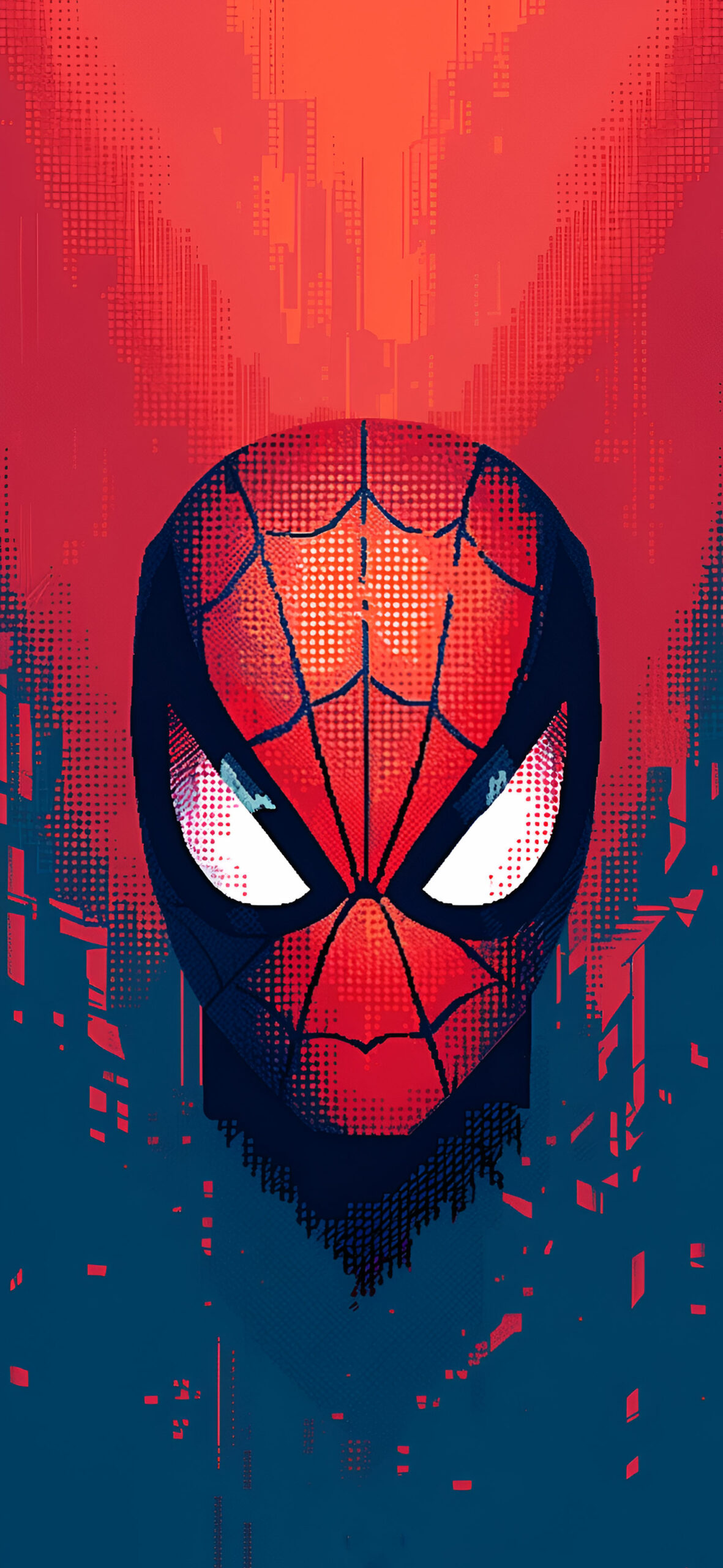Spider Man Pixel Head Pattern