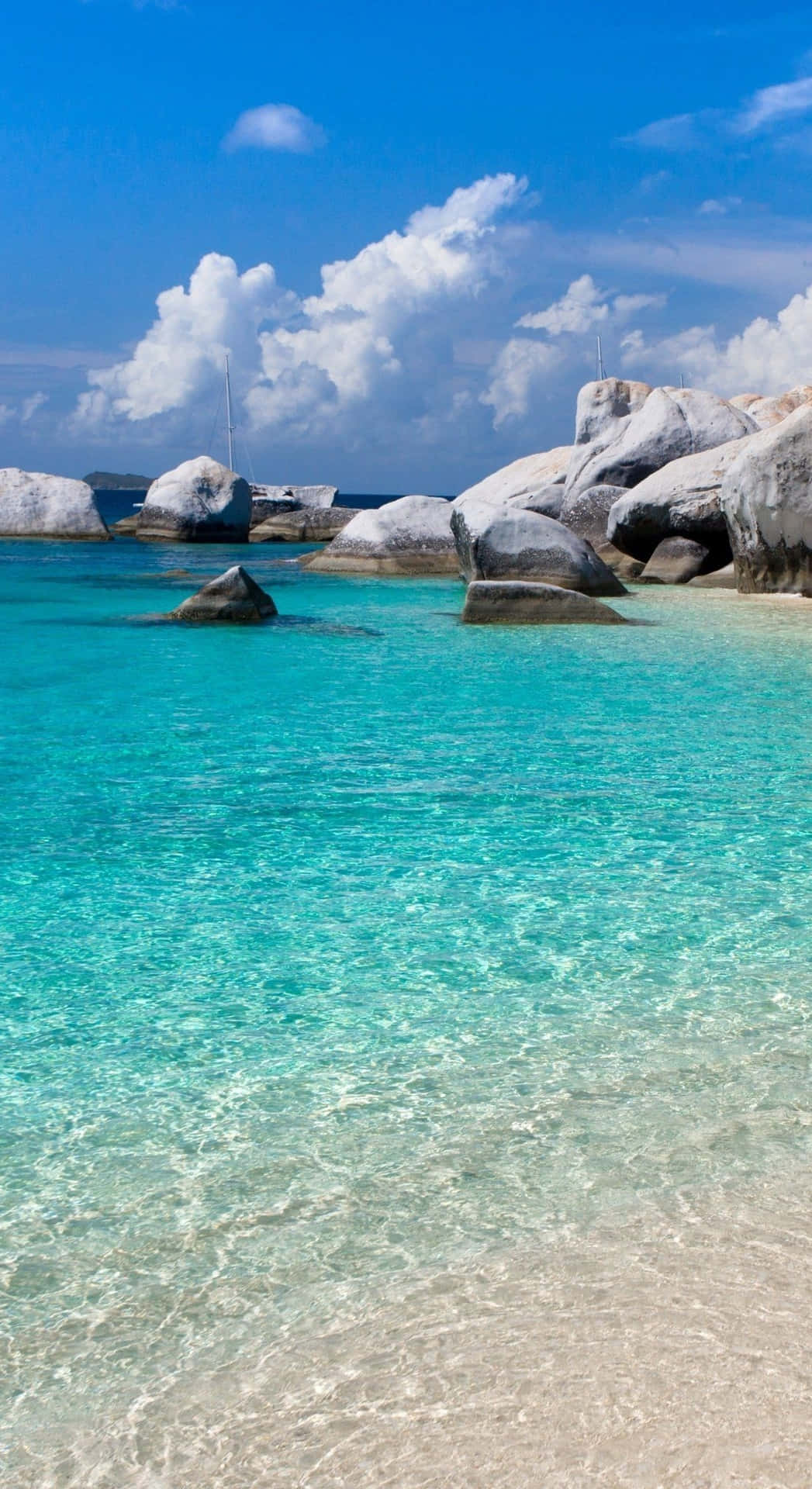 Download IOS Sunny Beach Wallpaper