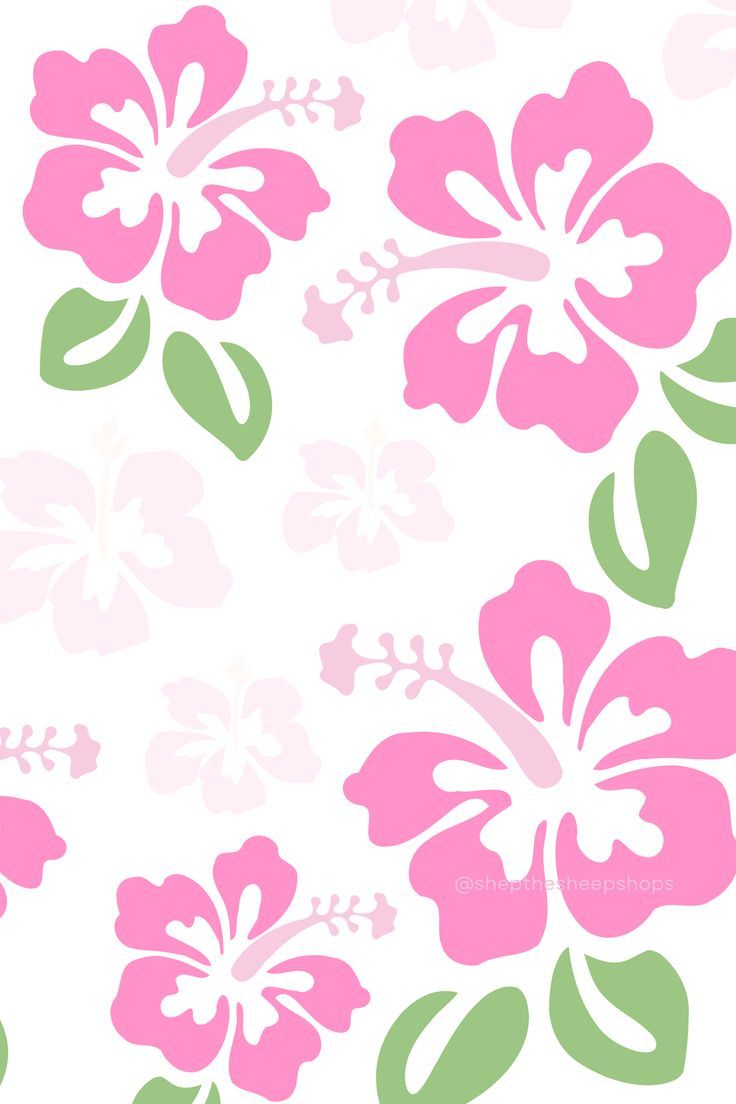 Coconut girl aesthetic hibiscus background