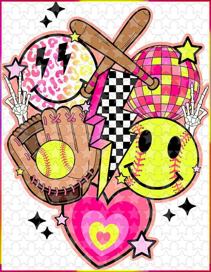 Preppy Softball Wallpaper