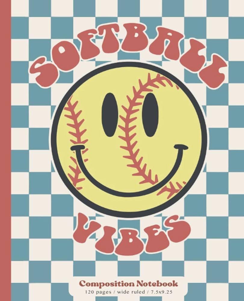 Composition Notebook Softball Fan Wide