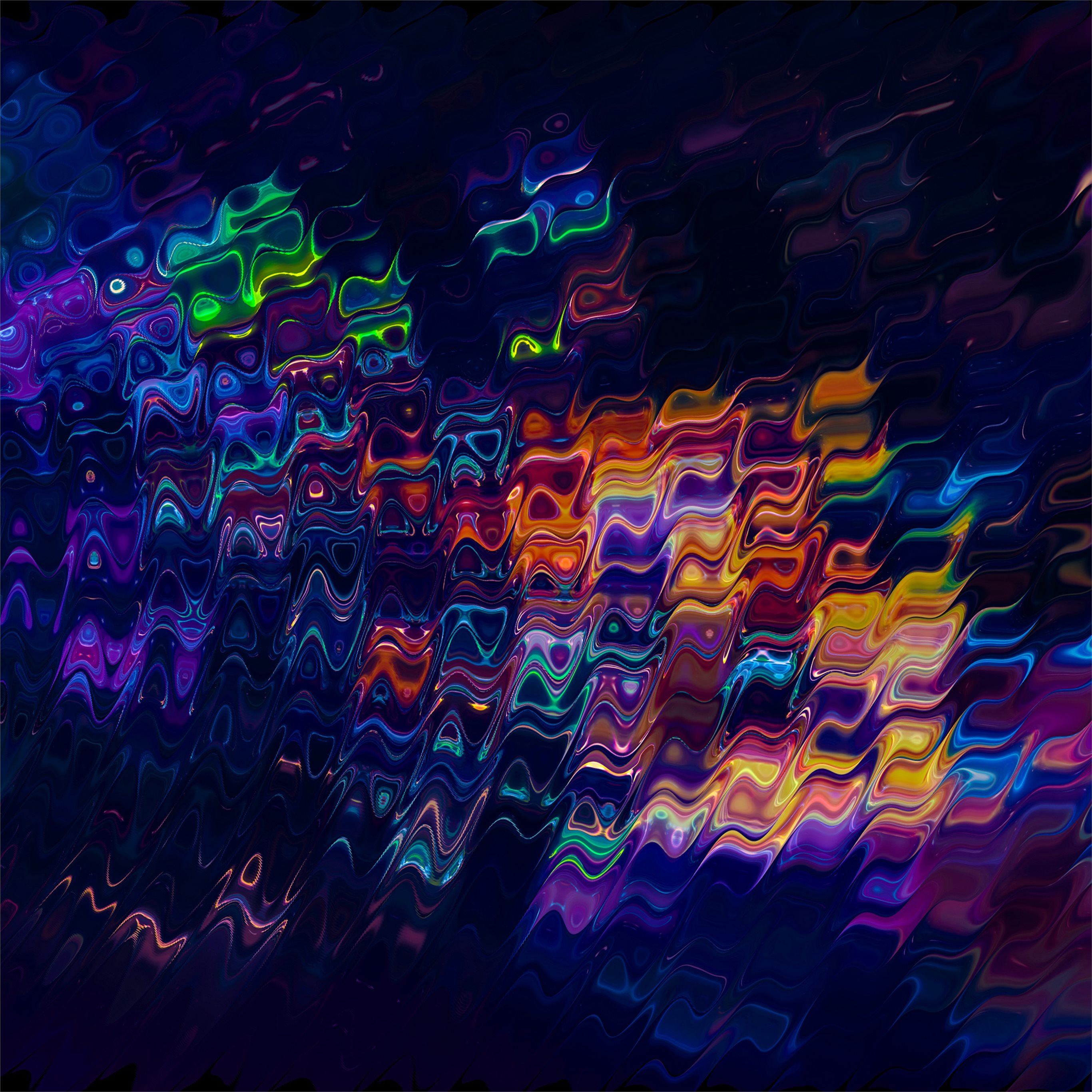 ondes art 4k iPad Pro Wallpaper Free