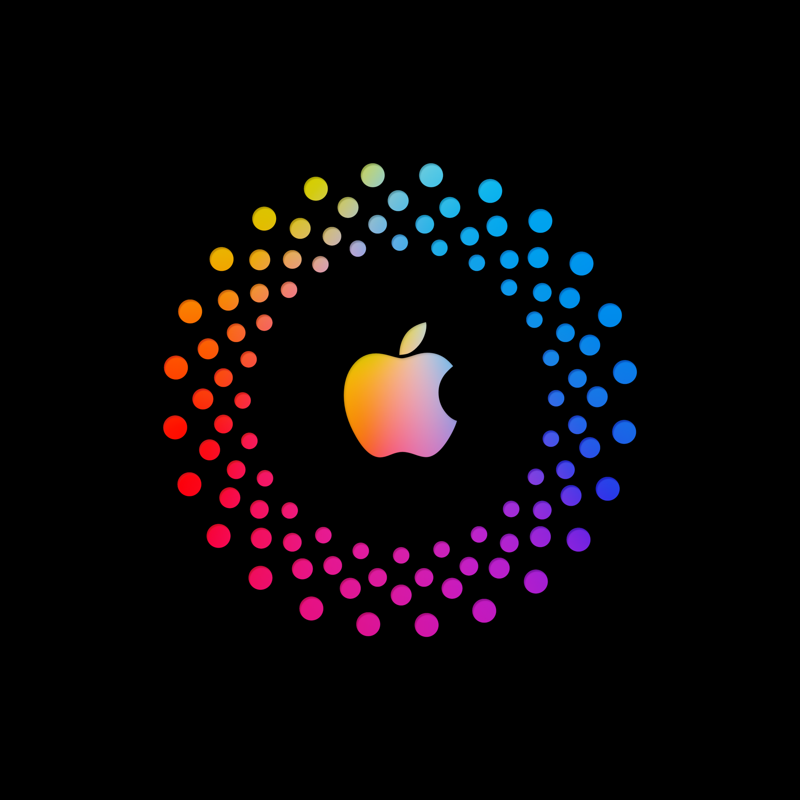 Apple Wallpaper 4K, AMOLED, Colorful