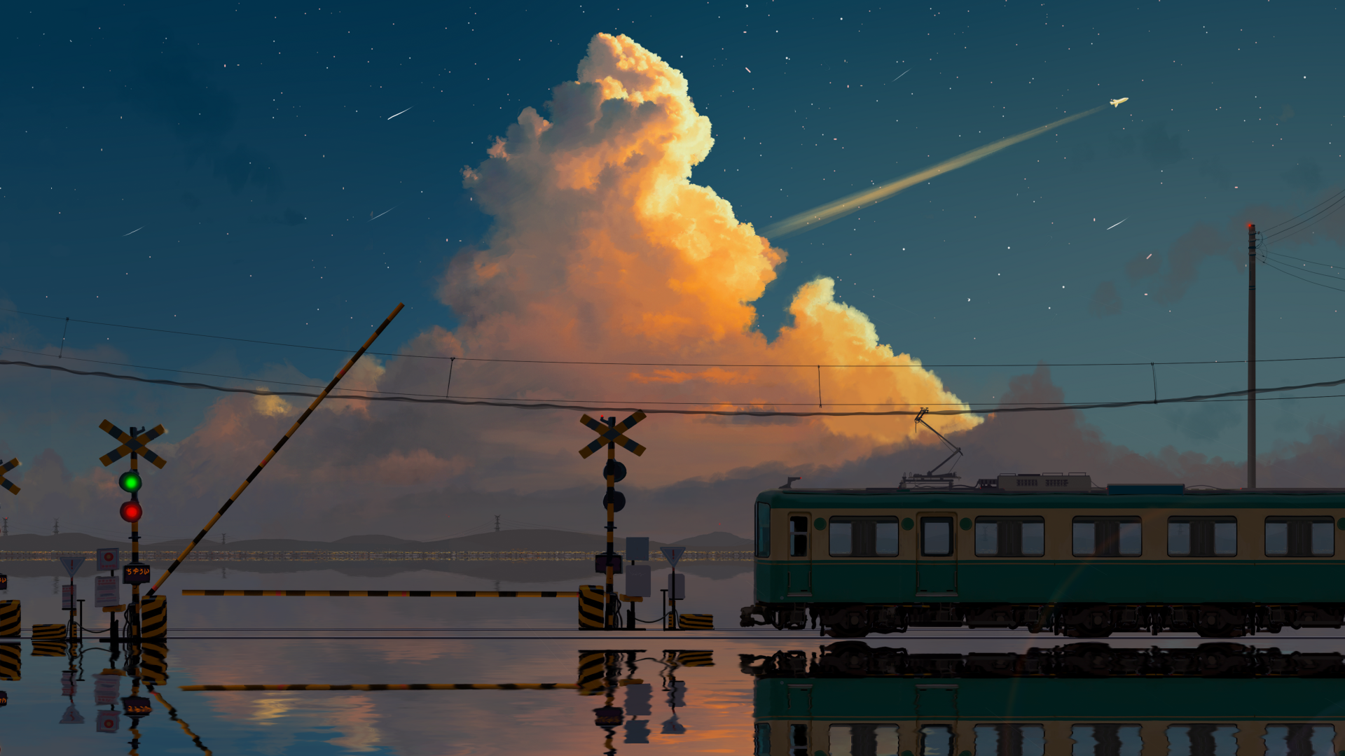 Download Reflection Anime Train 4k