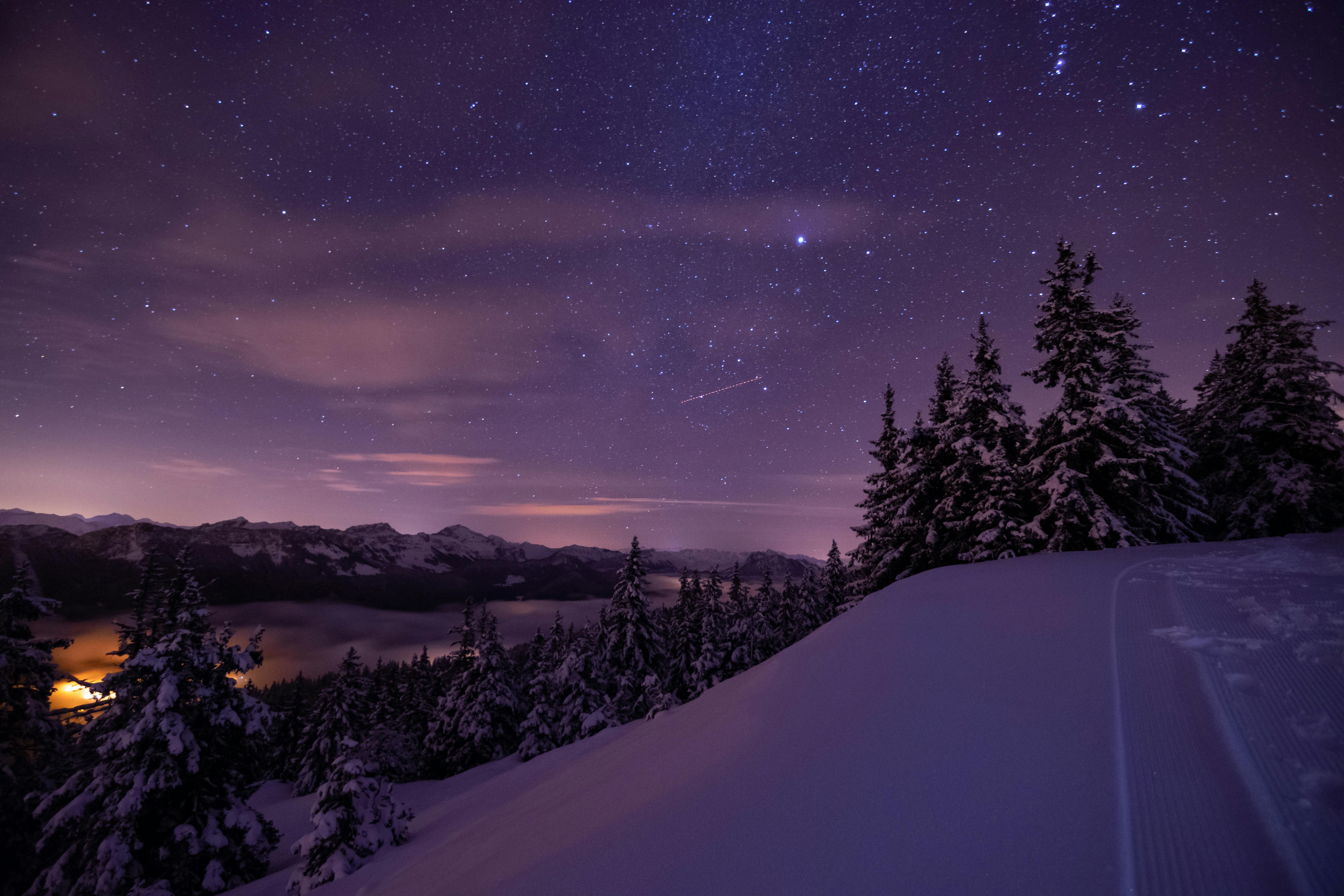 Winter Night Photo, Download The BEST