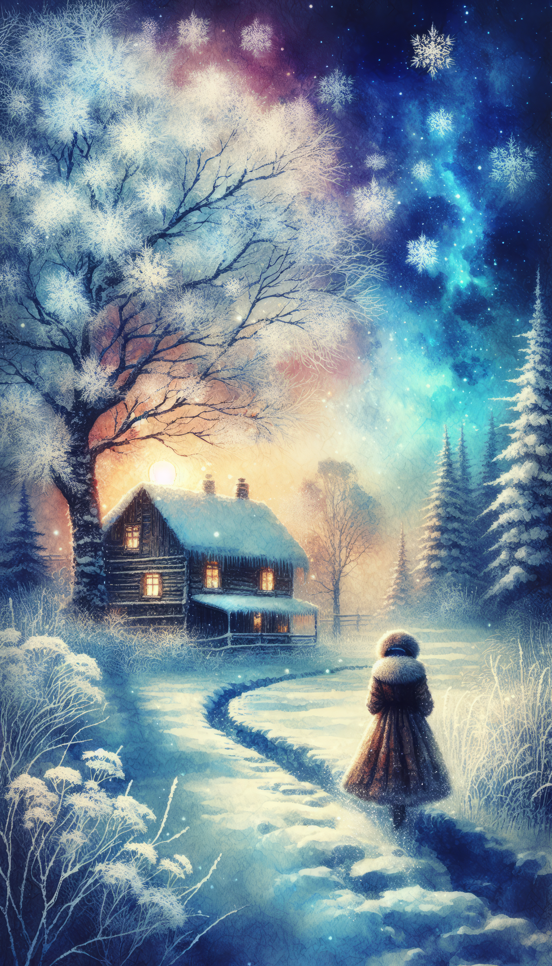 Winter Scene Phone Wallpaper