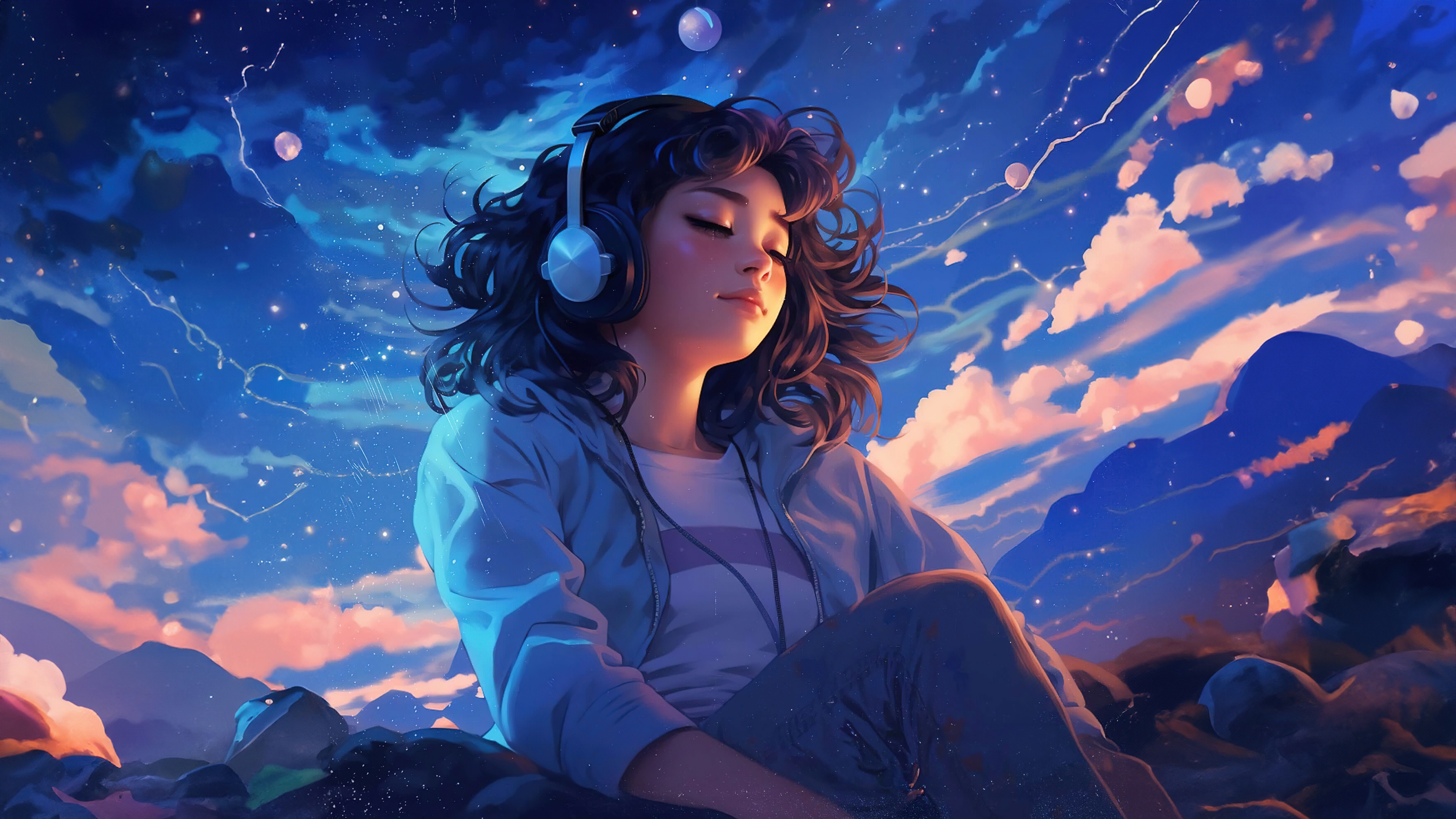 Lofi girl Wallpaper 4K, Surreal, Dreamy