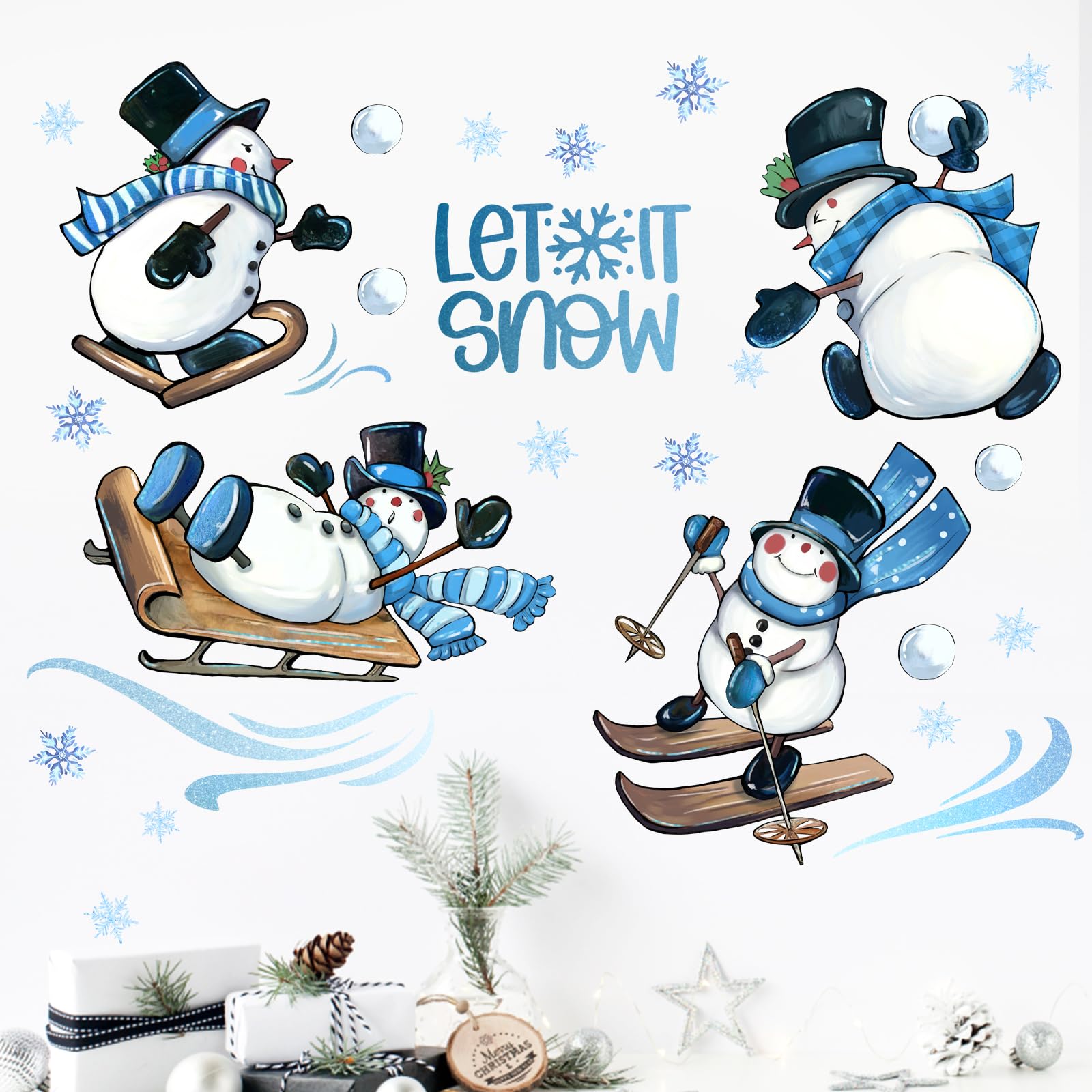 Mfault Winter Snowman Wall Decals
