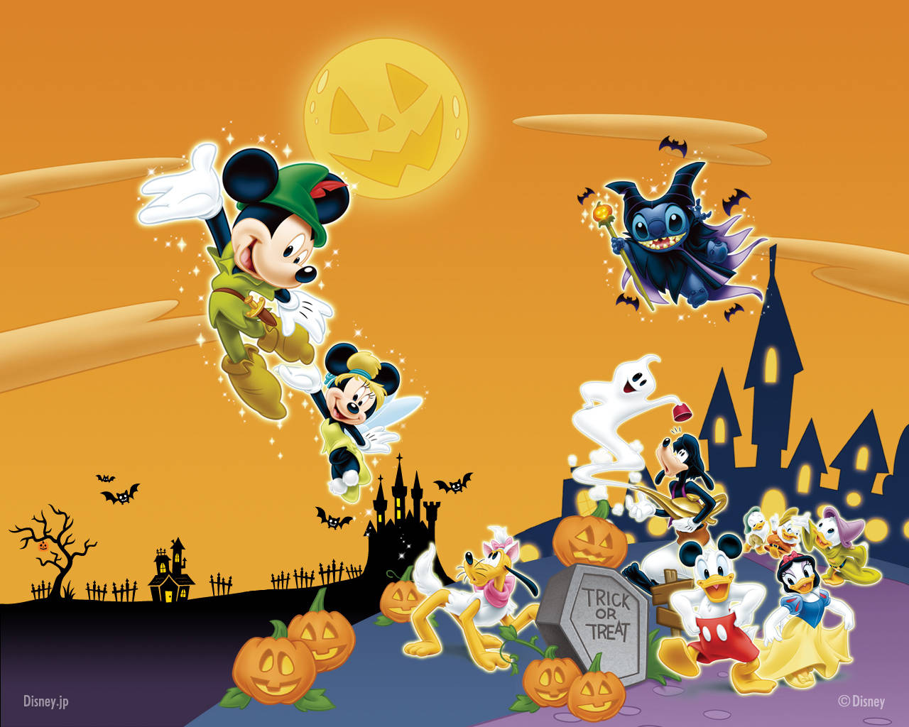Cute Disney Halloween Background