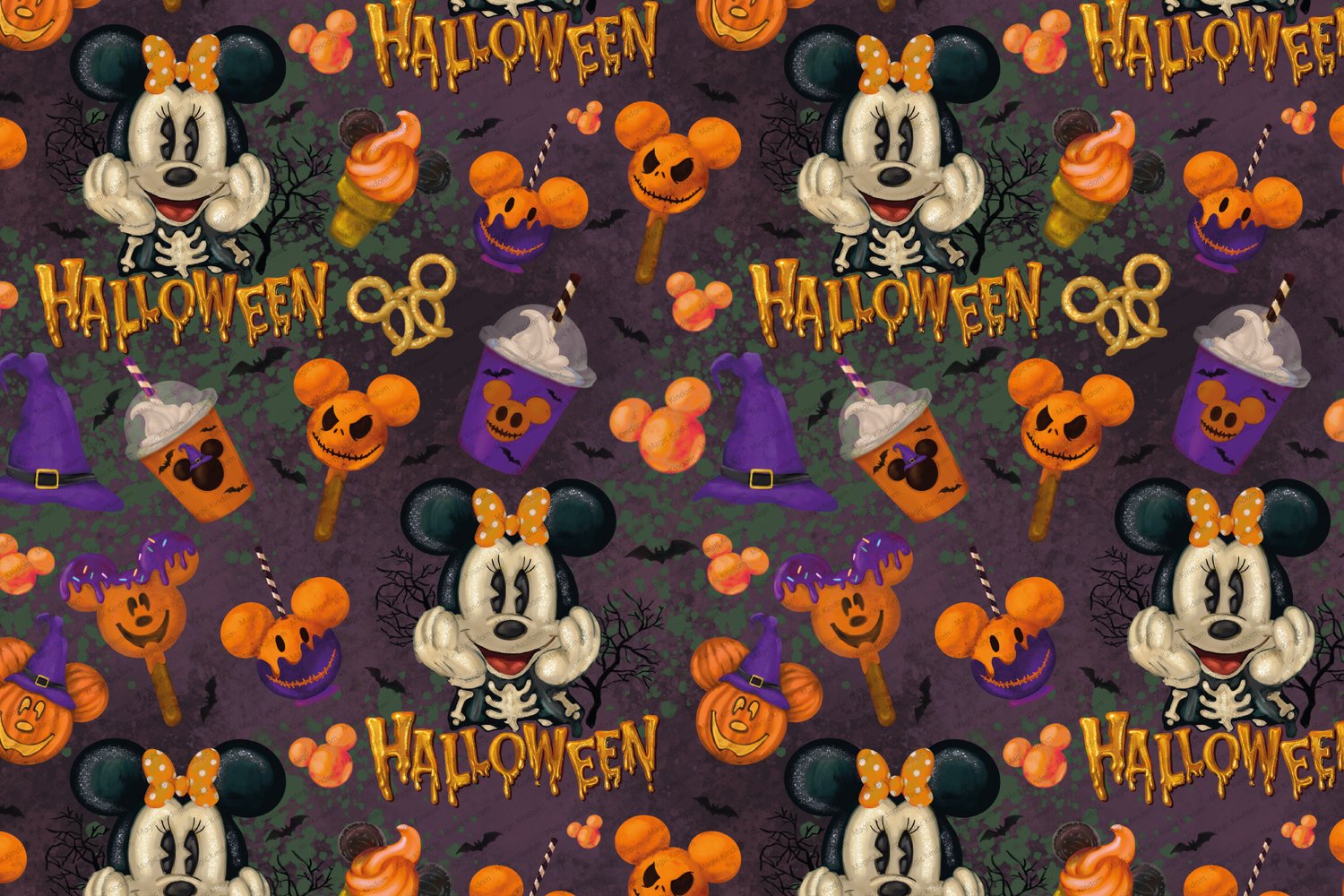 Disney halloween digital paper, Skeleton