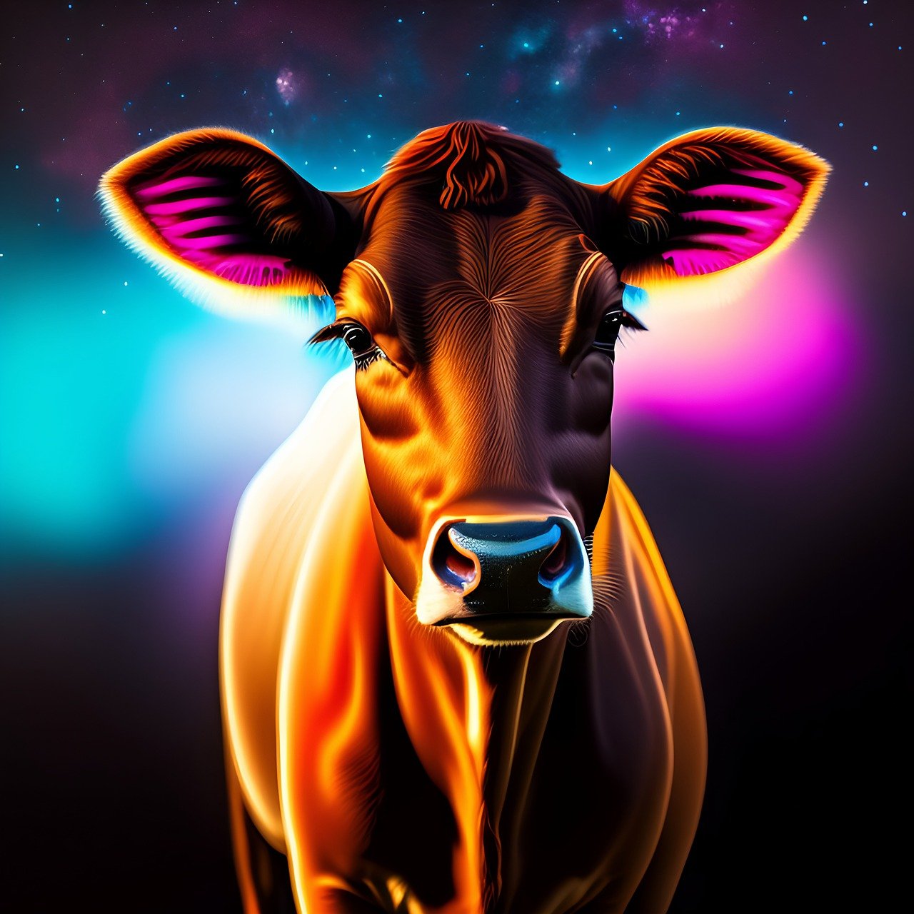 Neon Cows Wallpapers - Wallpaper Cave