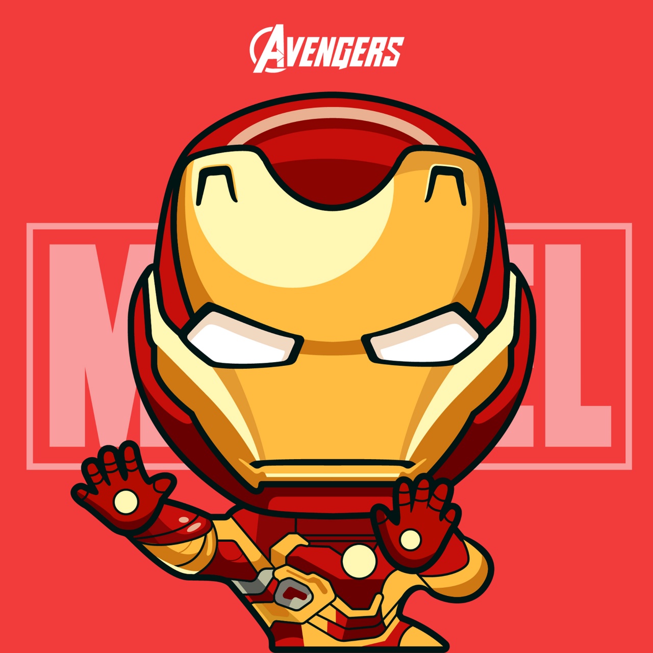 Wallpaper 4K, Chibi, Cartoon, Marvel Comics